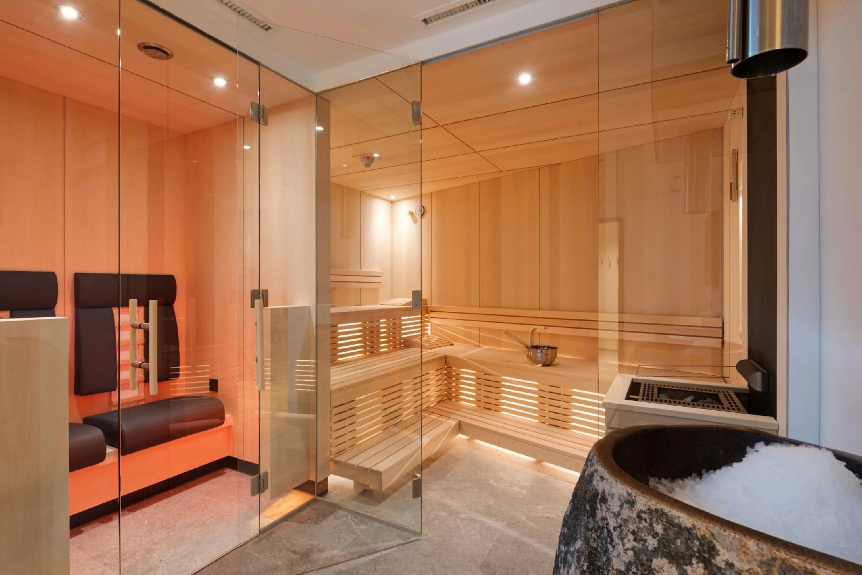 Sauna in Chalet Marmotta CULM - Luxus Chalet Ski-In Ski-Out