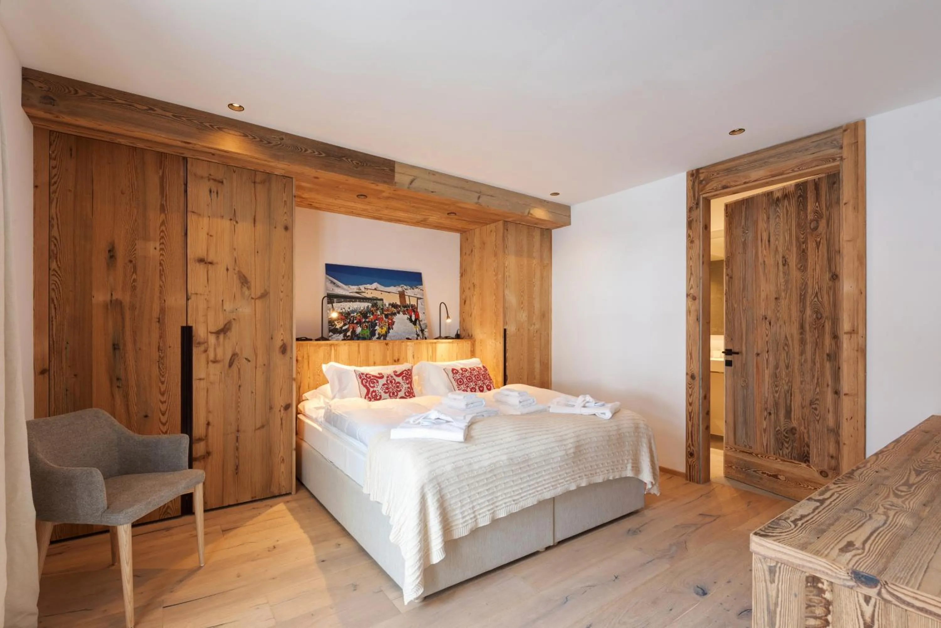 Bedroom in Chalet Marmotta CULM - Luxus Chalet Ski-In Ski-Out