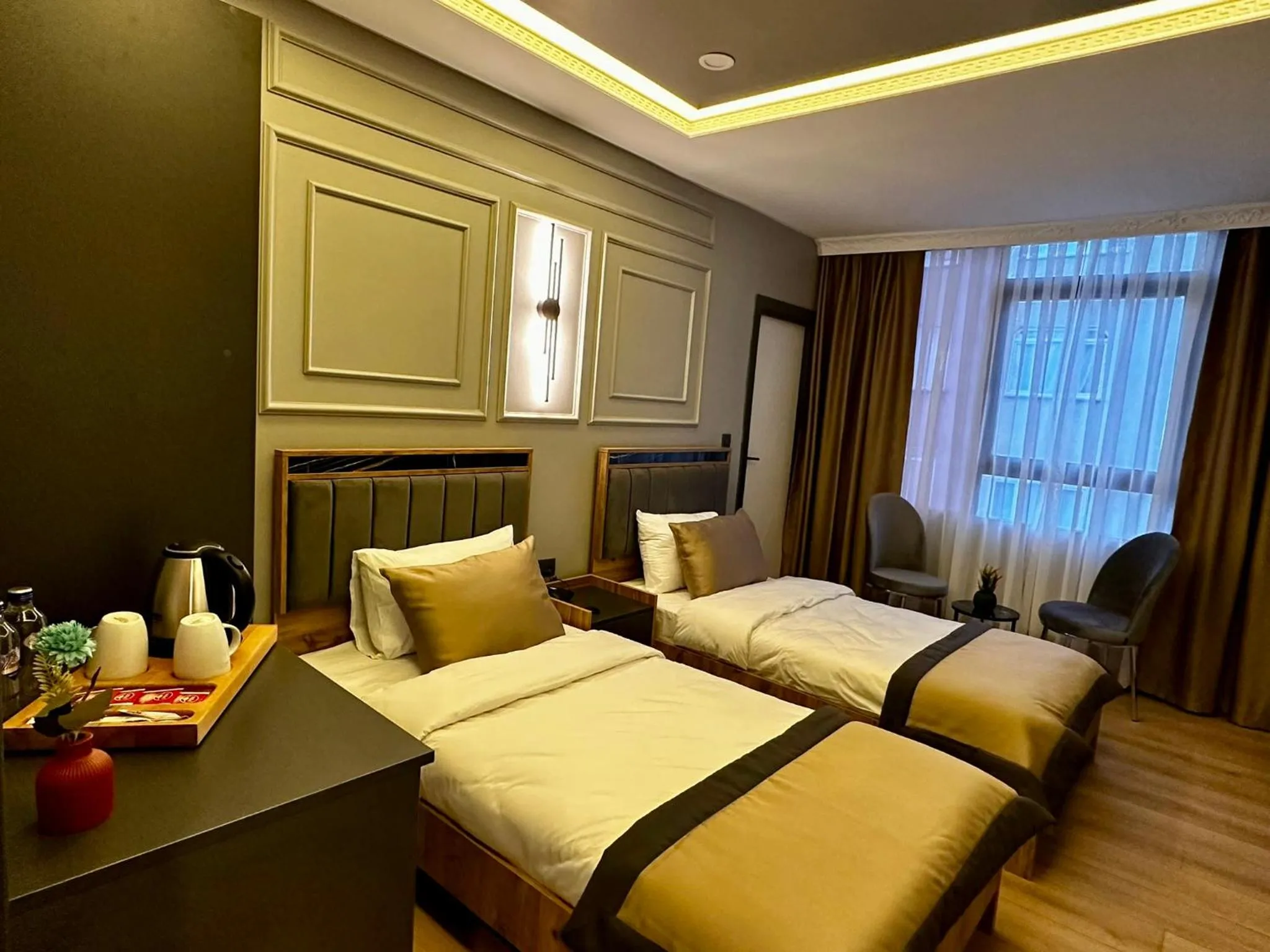 Bed in Skymoon Istanbul Airport Hotel