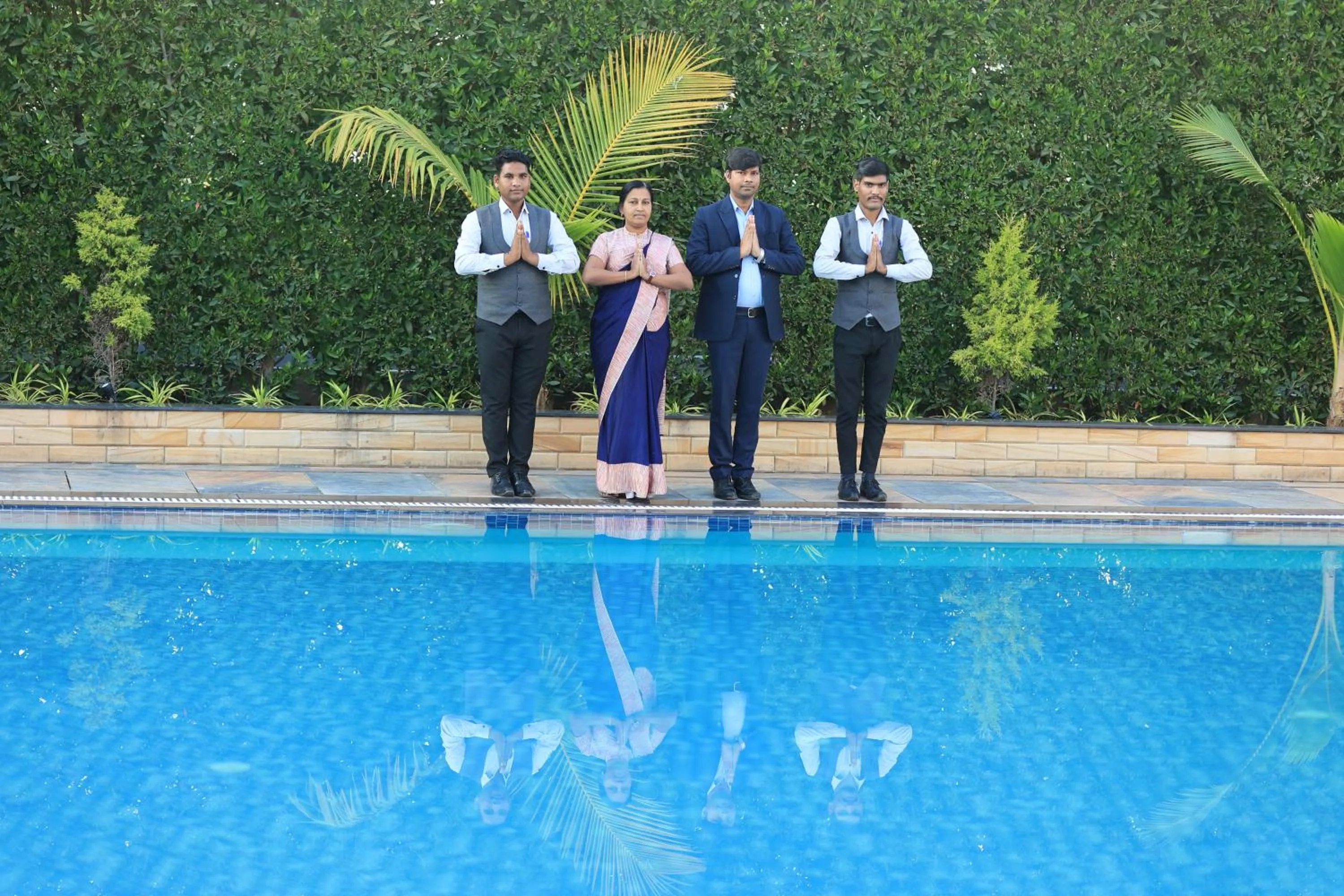 Swimming pool in Krishna Hotel And Resort