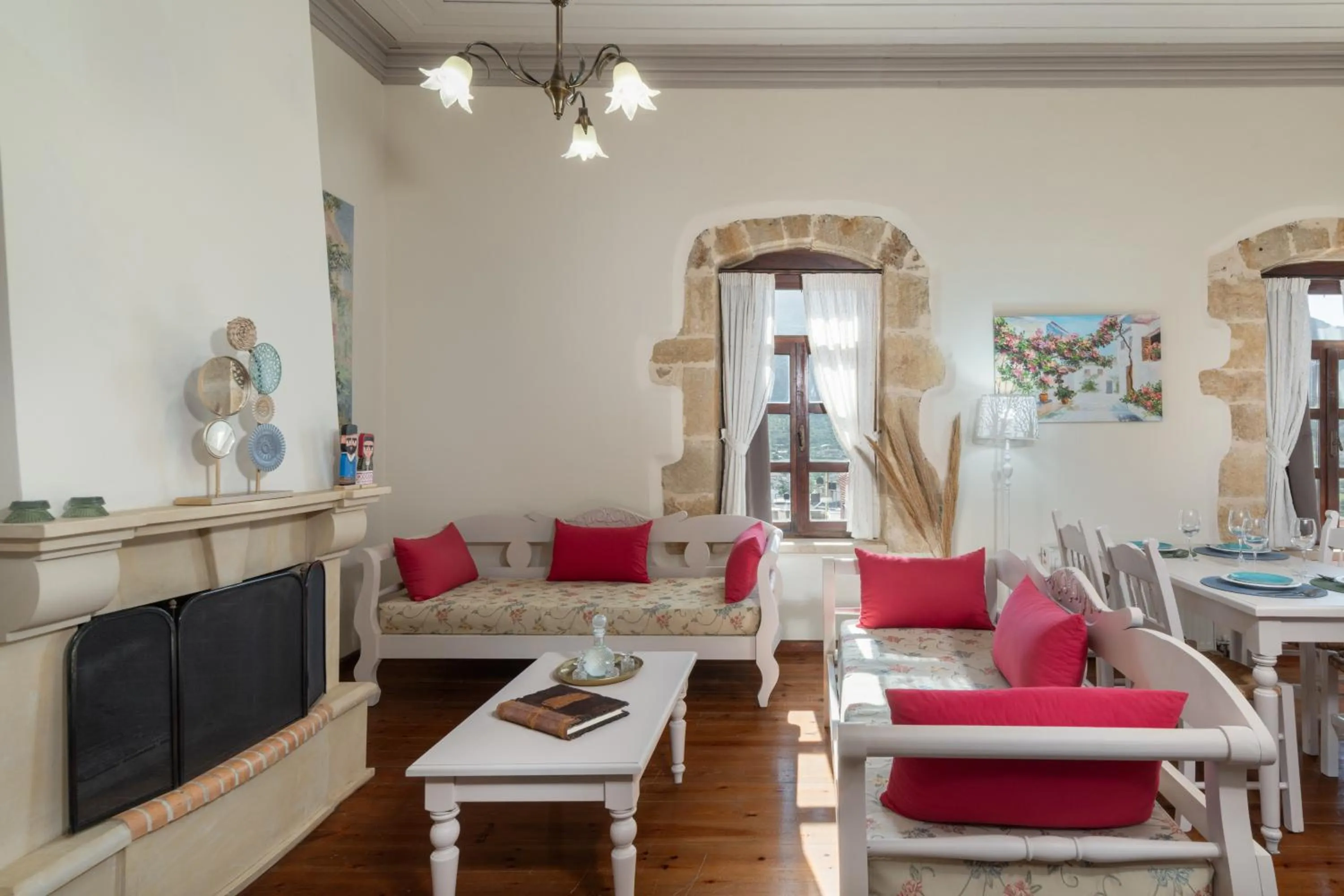 Living room in Arhontiko Arhanes Suites