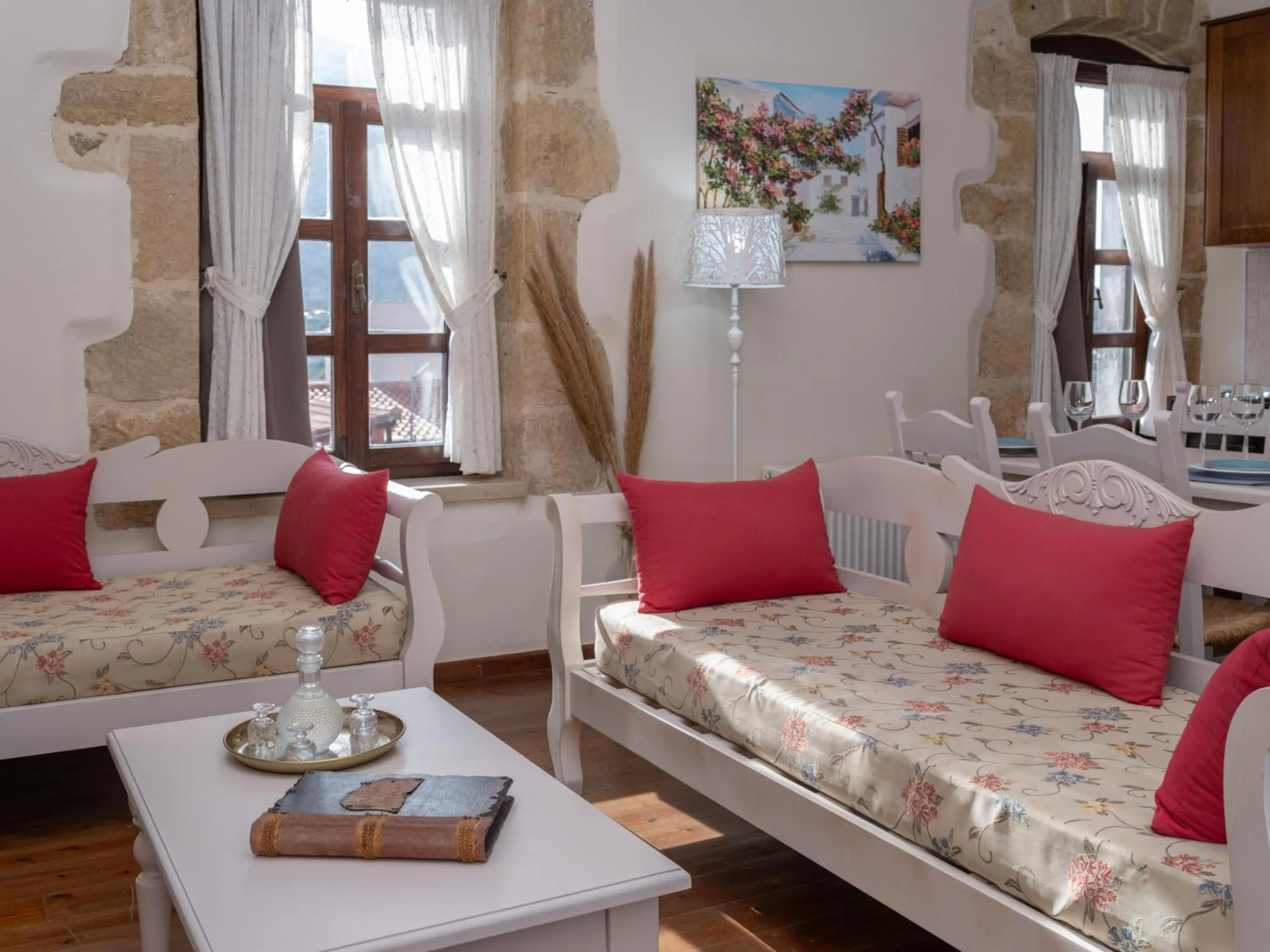 Living room in Arhontiko Arhanes Suites