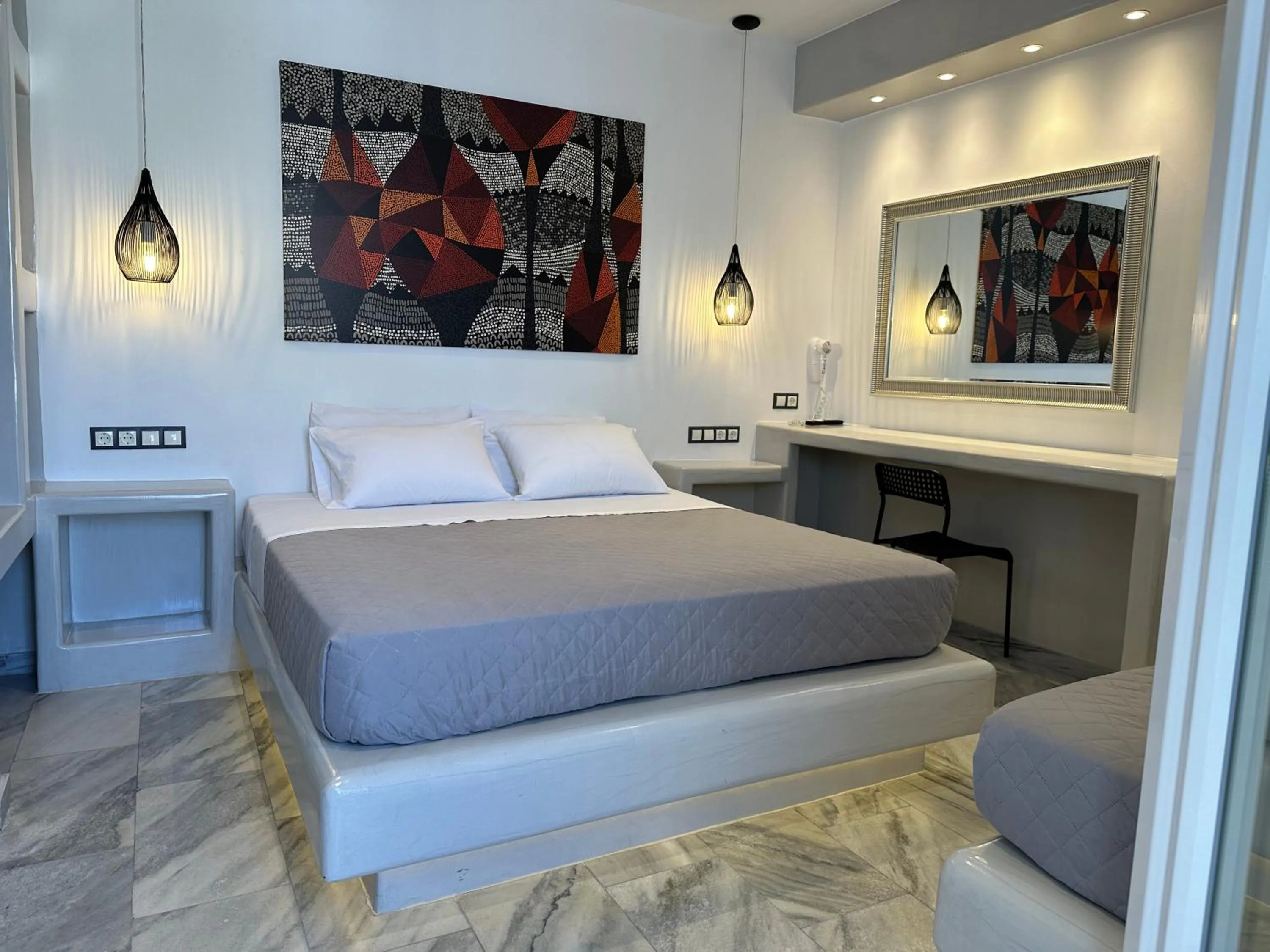 Bed in Aphrodite Hotel & Apartments