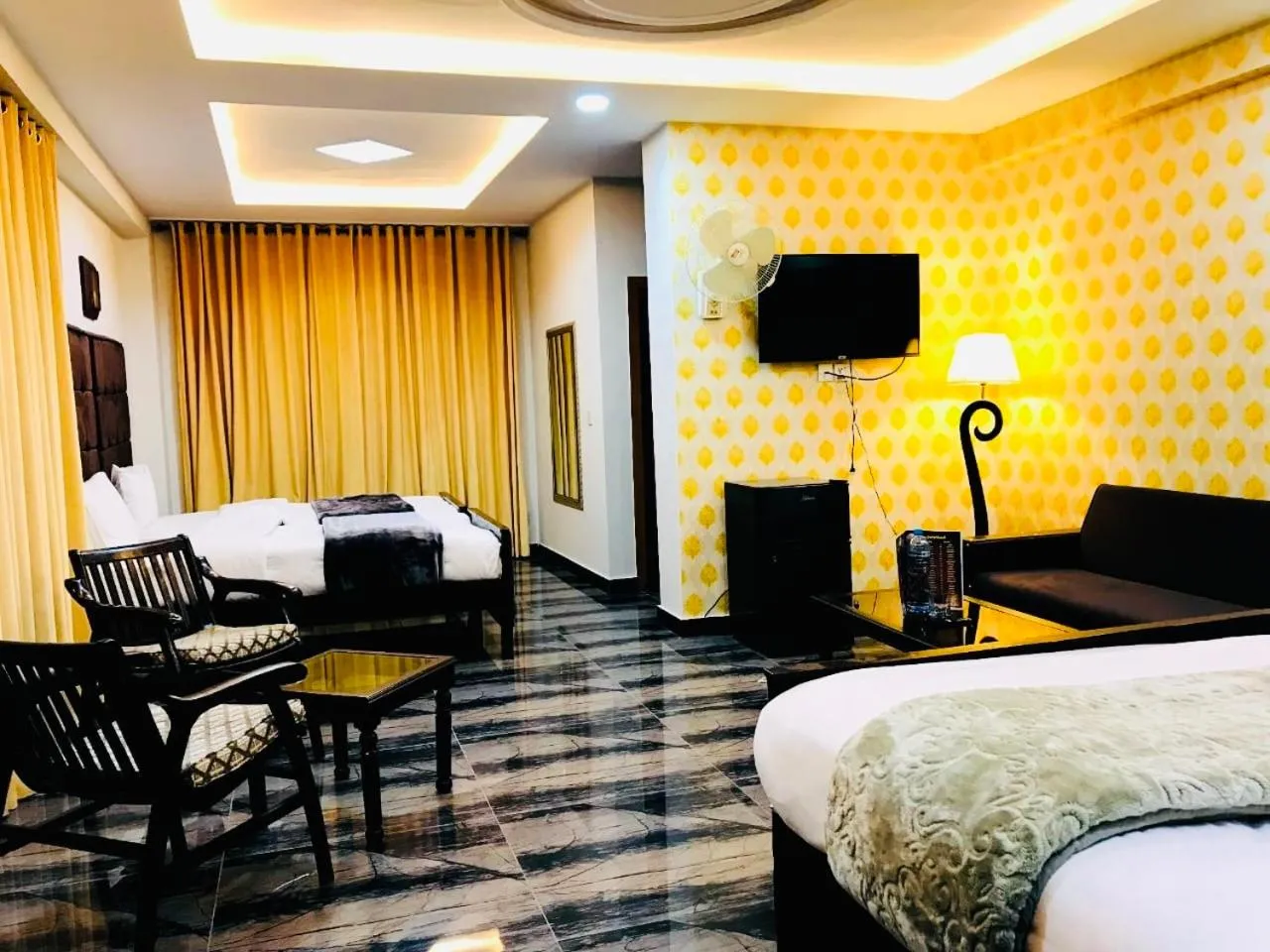 Photo of the whole room, Bed in Grand Taj