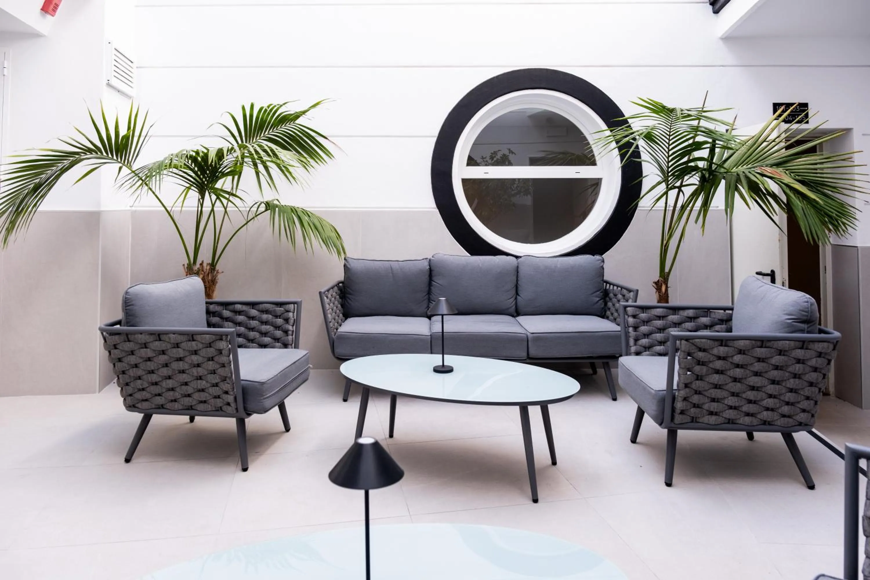 Patio in Hotel Puerta del Mar - Adults Recommended