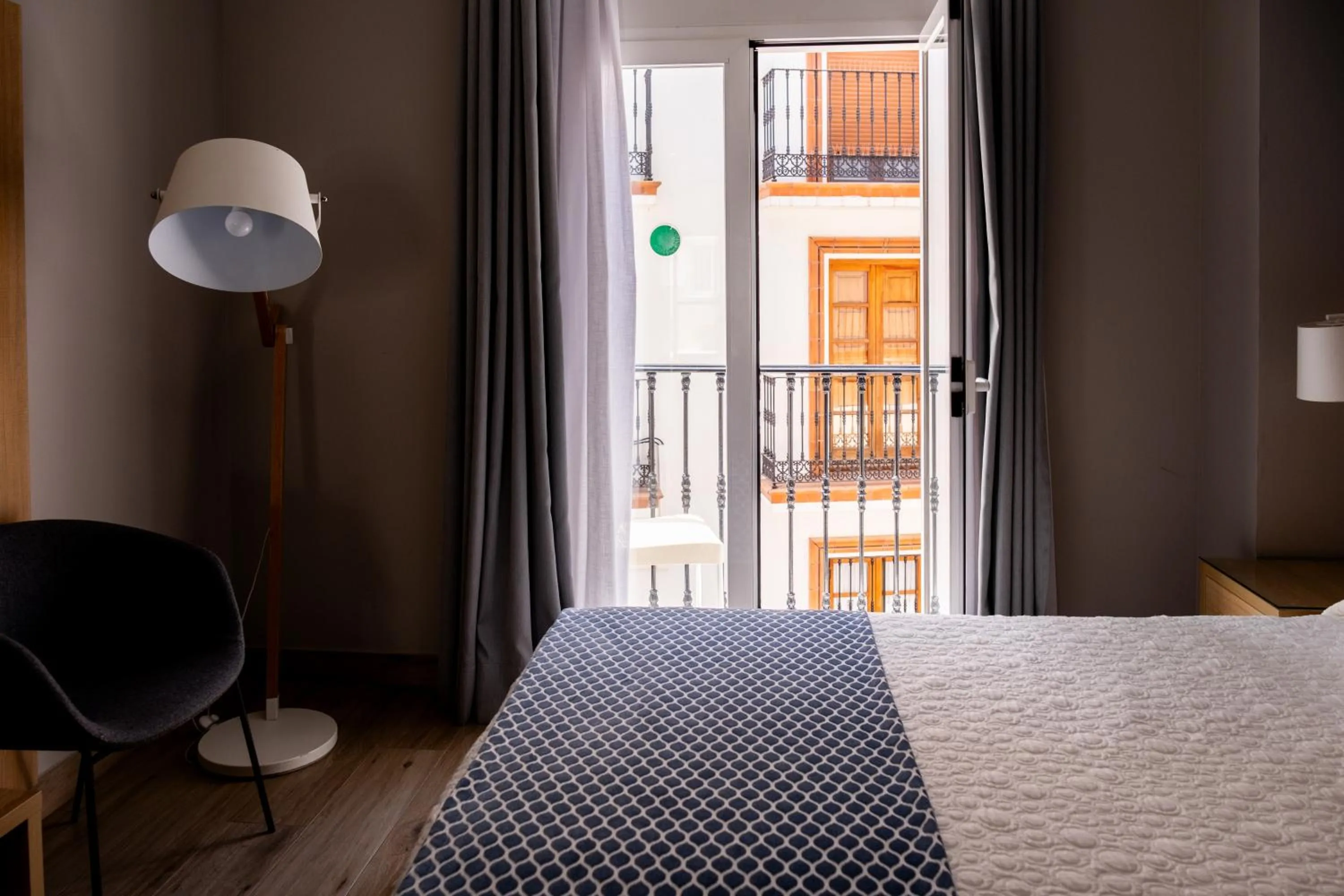 View (from property/room), Bed in Hotel Puerta del Mar - Adults Recommended