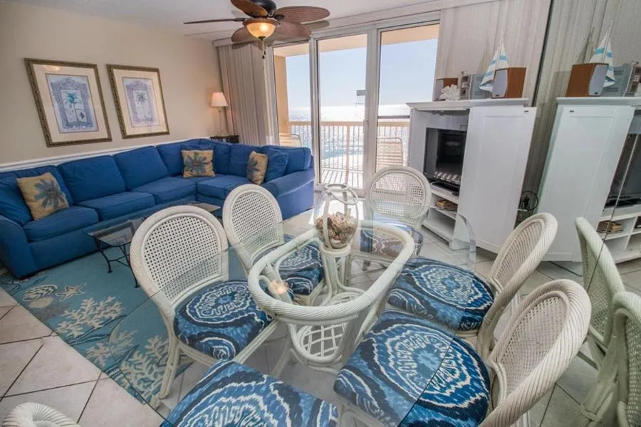 Living room in Pelican Beach 1504 by Pelican Beach Management