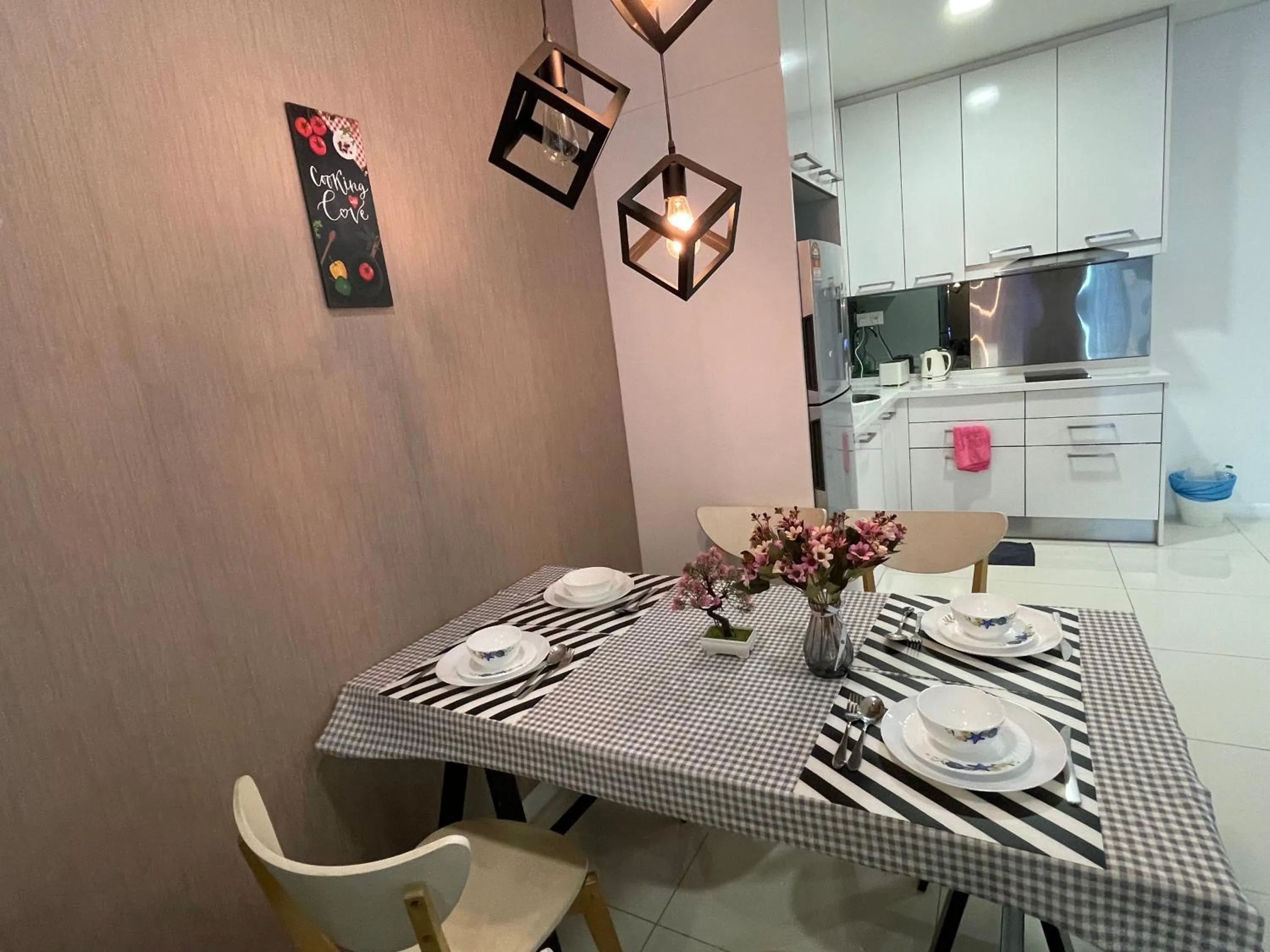 Kitchen or kitchenette in Mercu Summer Suite KLCC by Minshuku