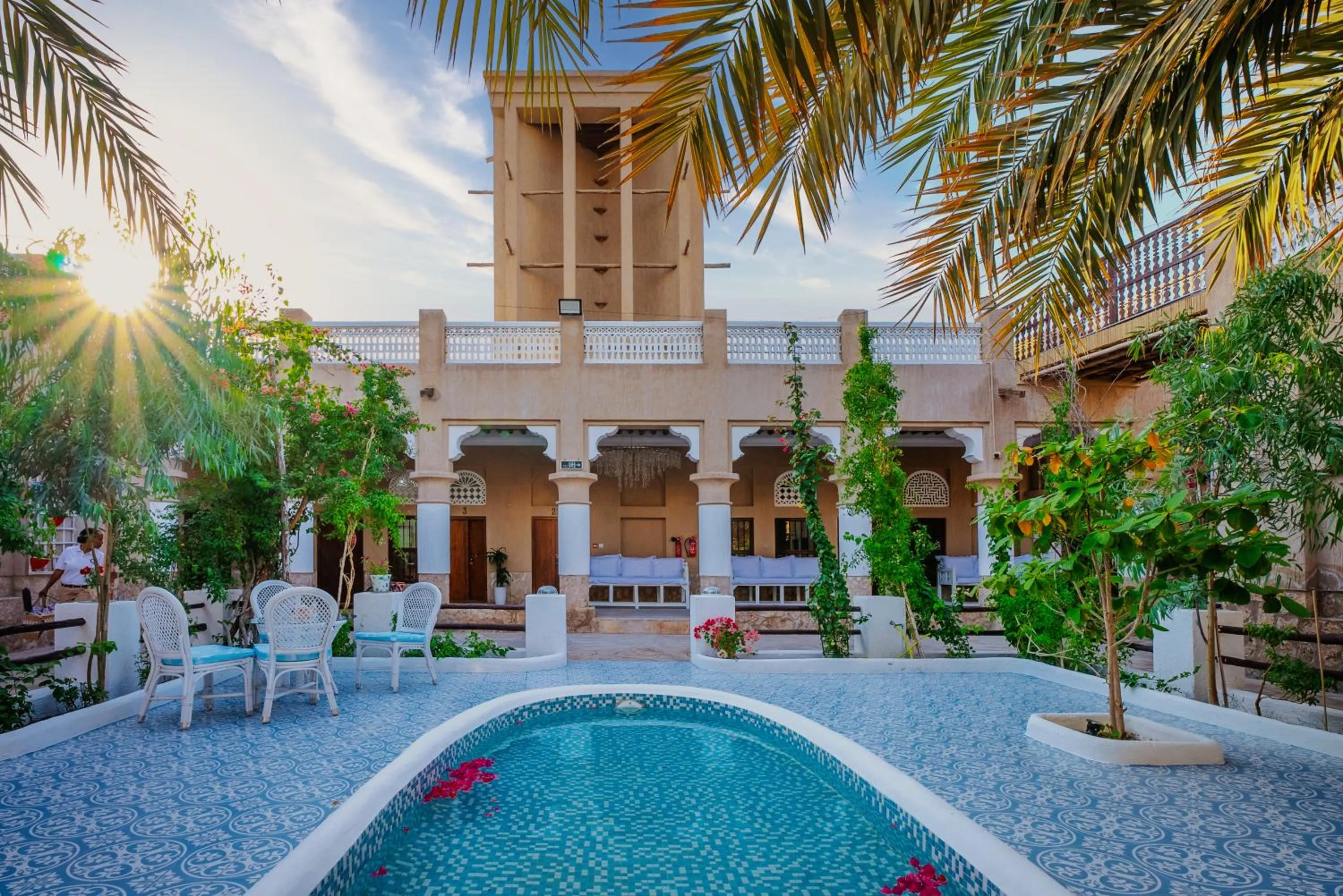 Inner courtyard view in Arabian Boutique Hotel