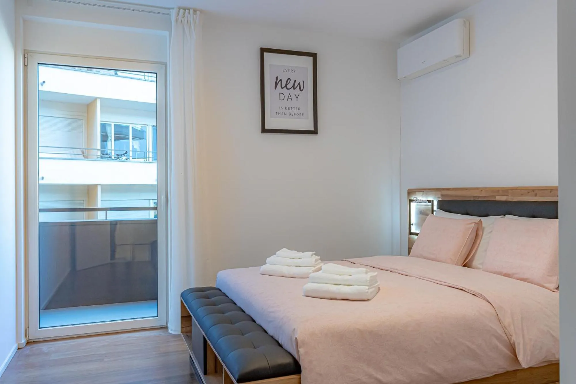 Bedroom, Bed in IMPERIAL of LUGANO 3 with a lake view behind the station and 10 min from the lake of Lugano