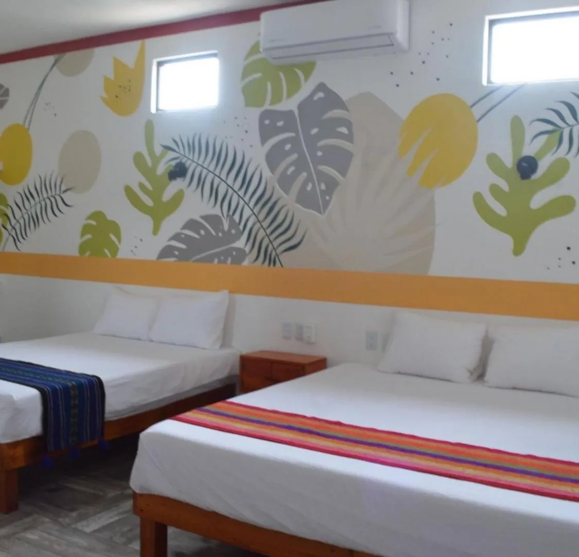 Bed in Hotel Axolotl