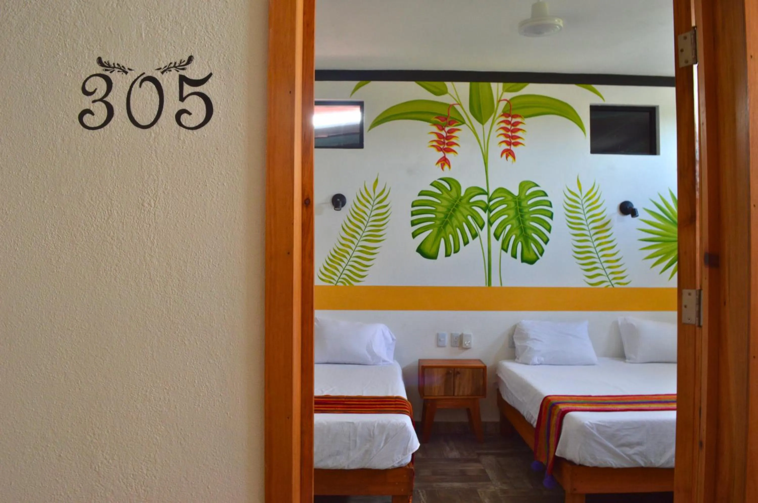 Bed in Hotel Axolotl