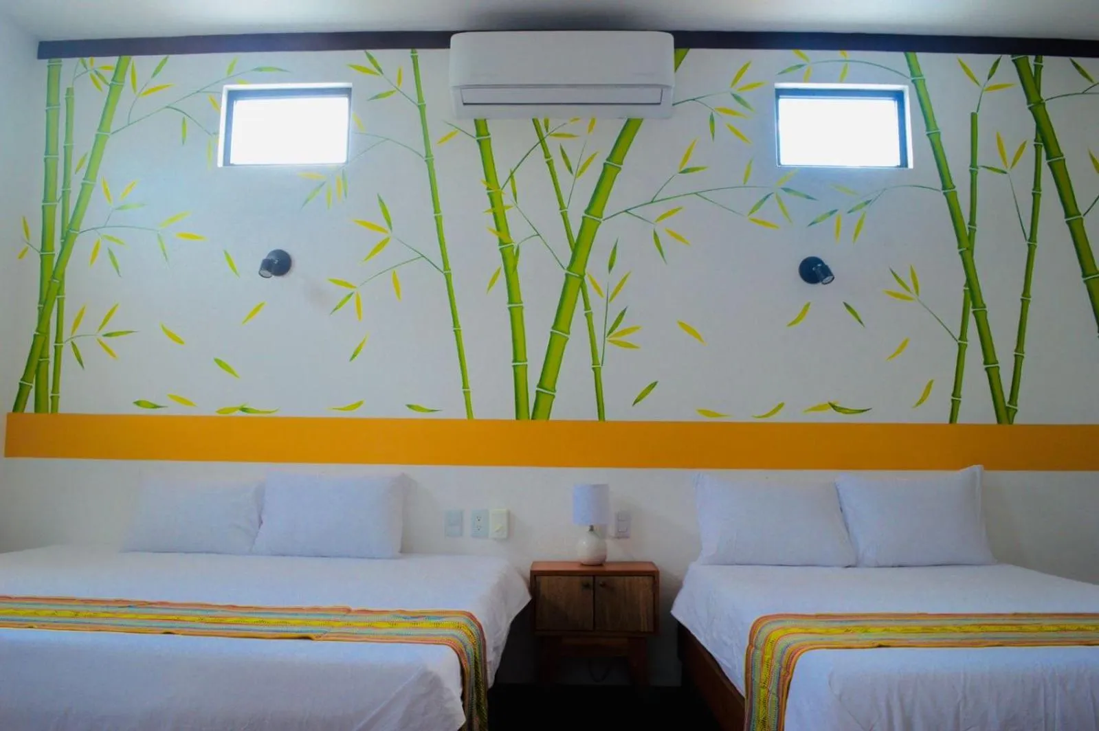 Bed in Hotel Axolotl