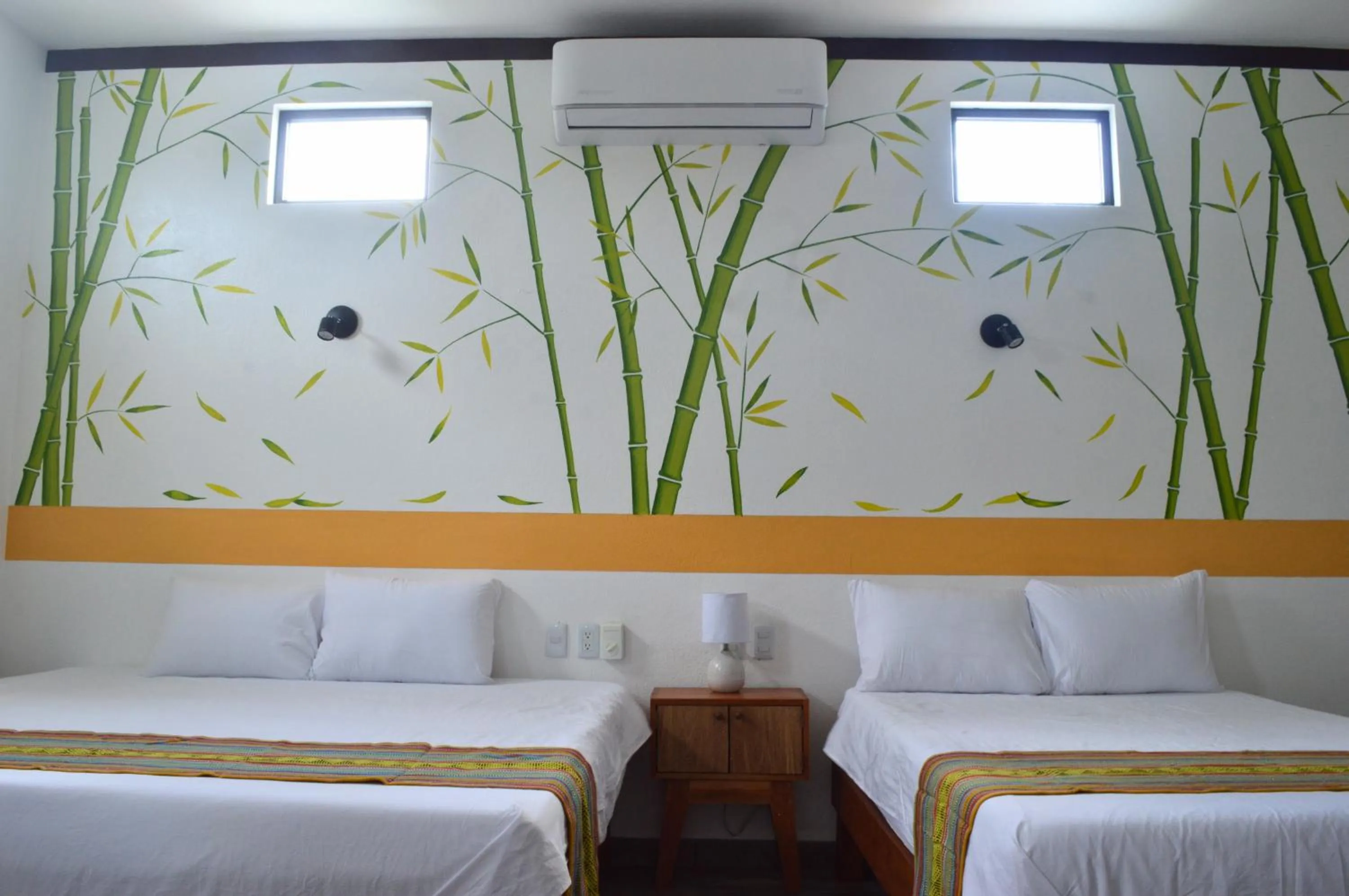 Bed in Hotel Axolotl