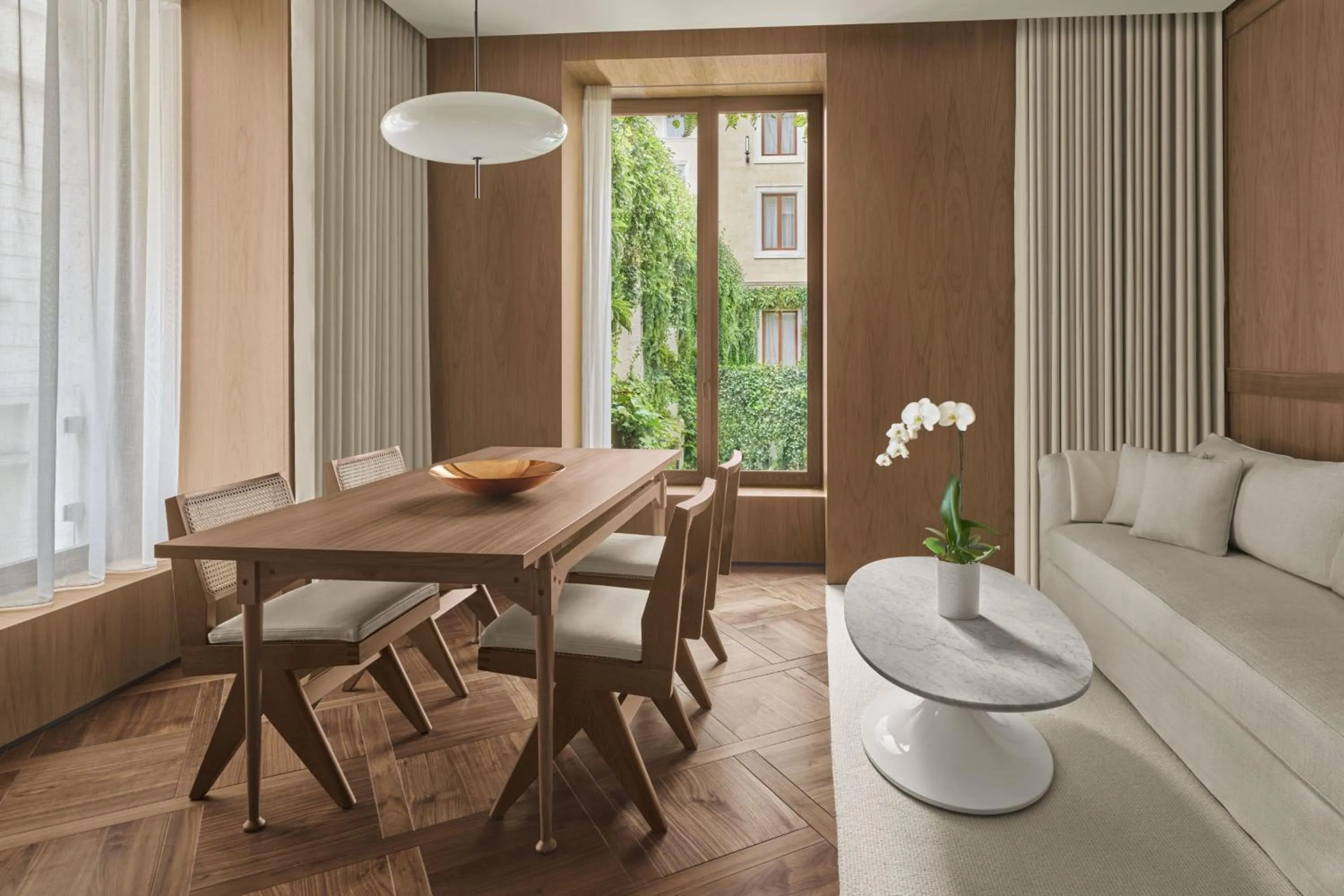 Living room in The Rome EDITION