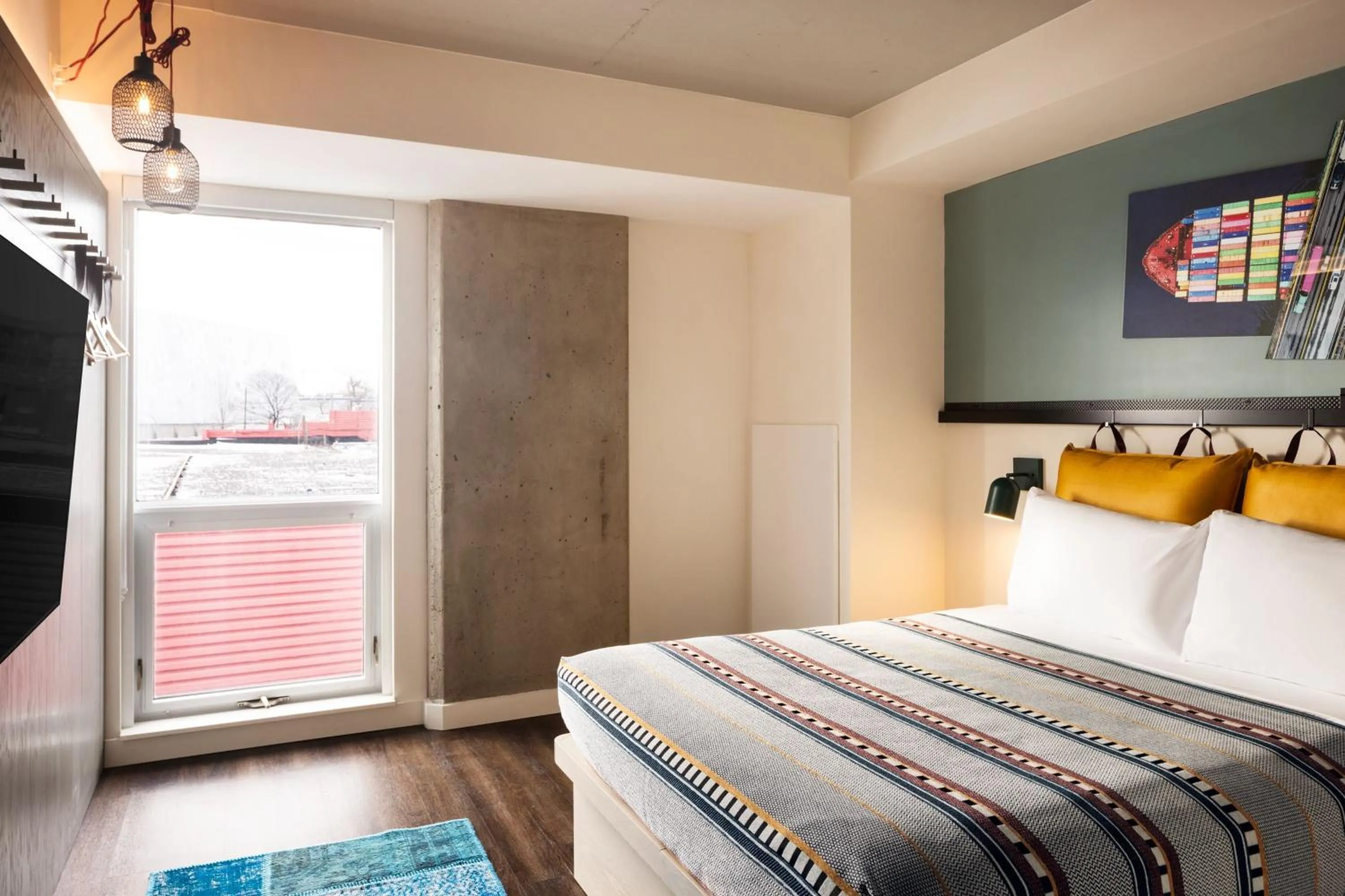 Photo of the whole room, Bed in Moxy Halifax Downtown