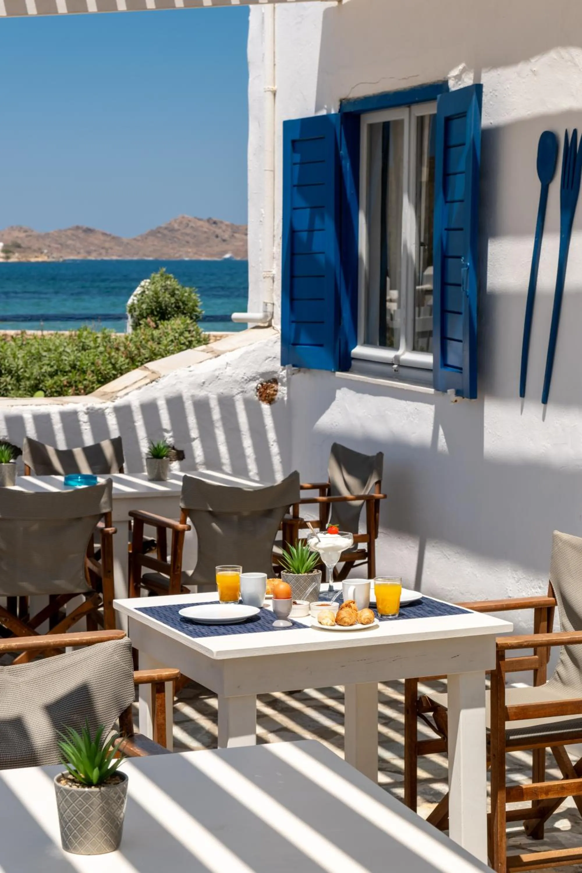 Balcony/Terrace in Naoussa Hotel Paros by Booking Kottas