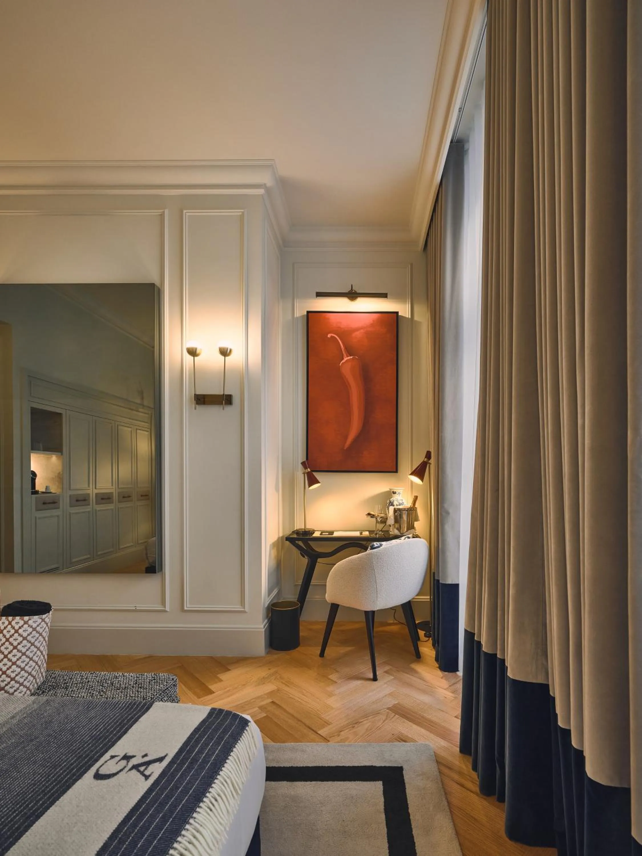 Decorative detail, Bed in GA Palace Hotel & Spa, a XIXth-Century Villa