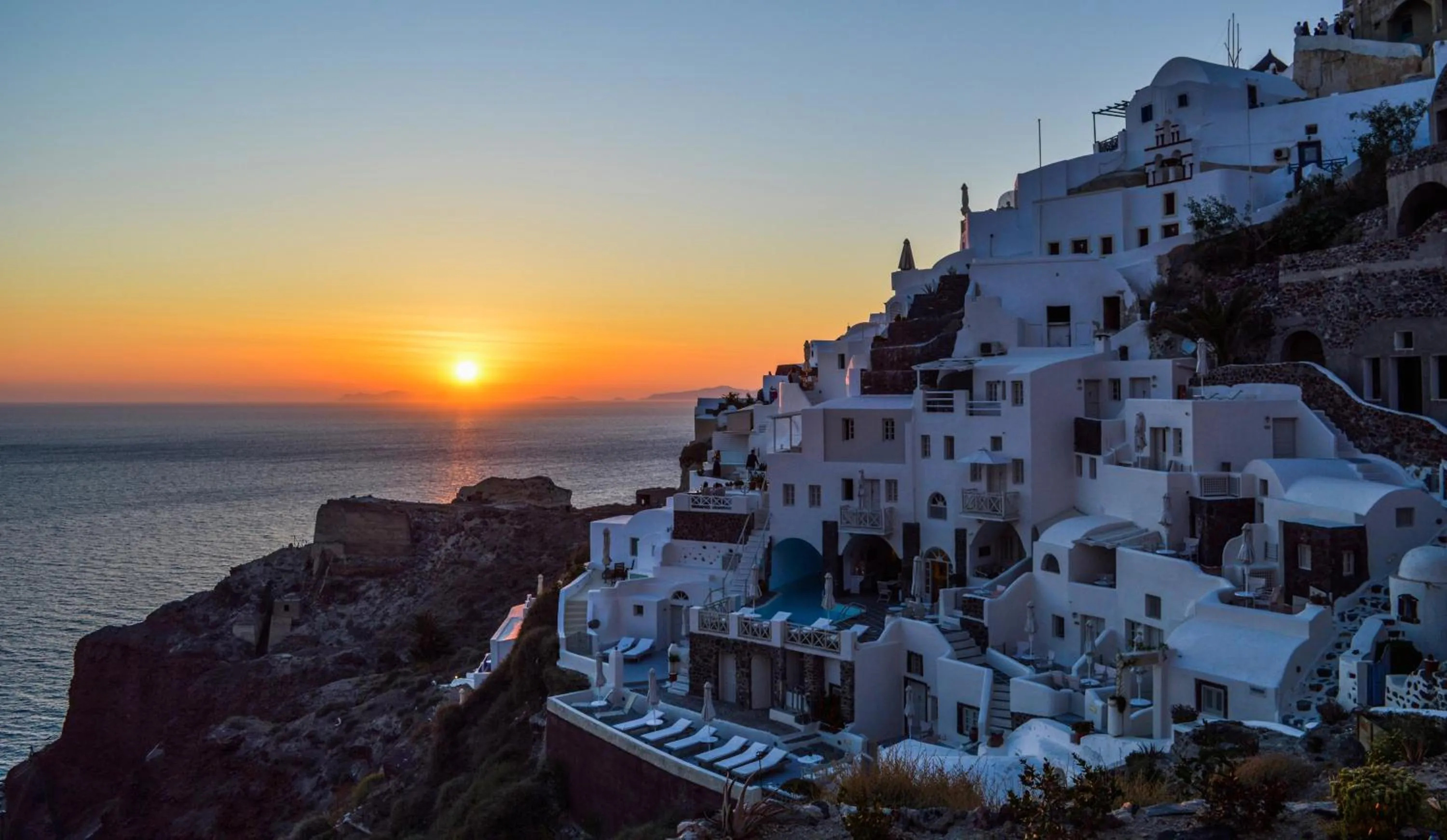 Sunset in Orizontes Hotel Santorini