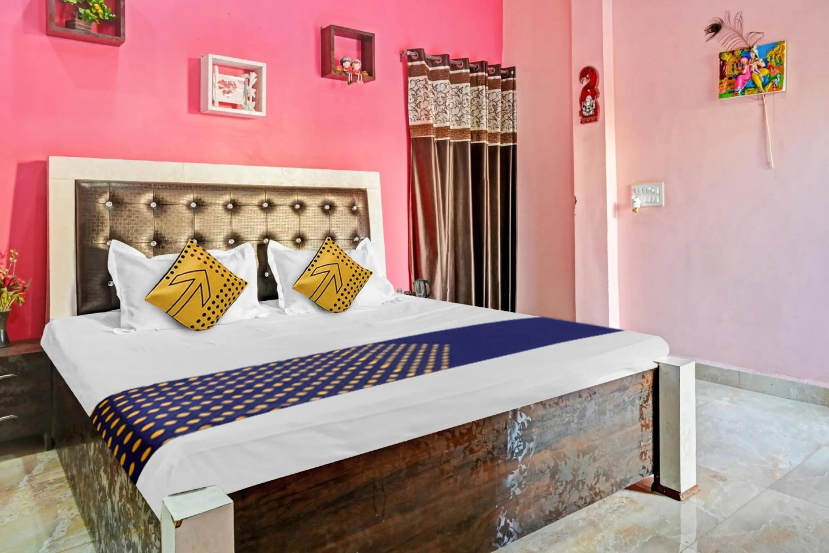Bedroom, Bed in HOTEL O MAA NARMADA