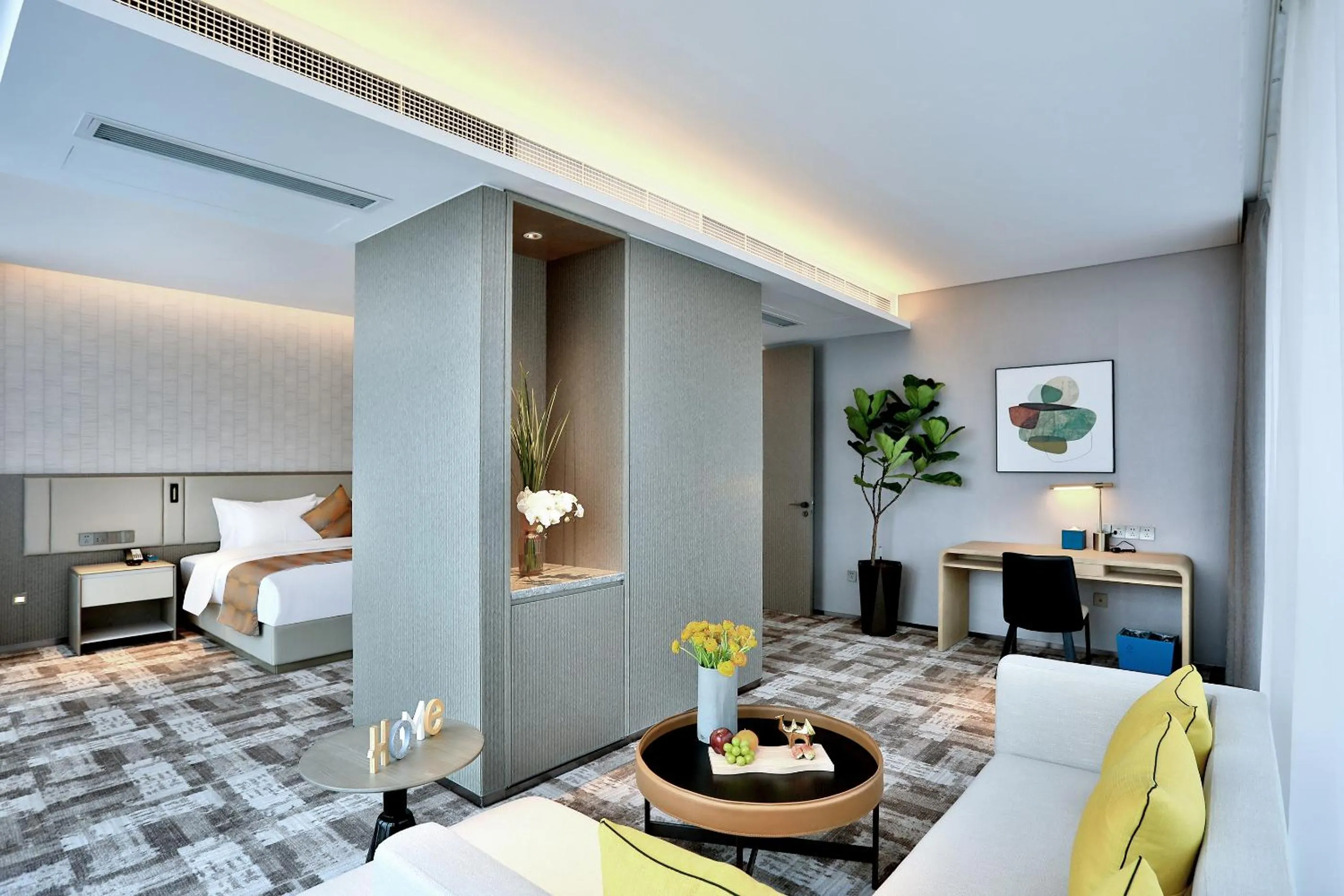 Living room, Bed in Yiwu Yandoo Yayue Hotel