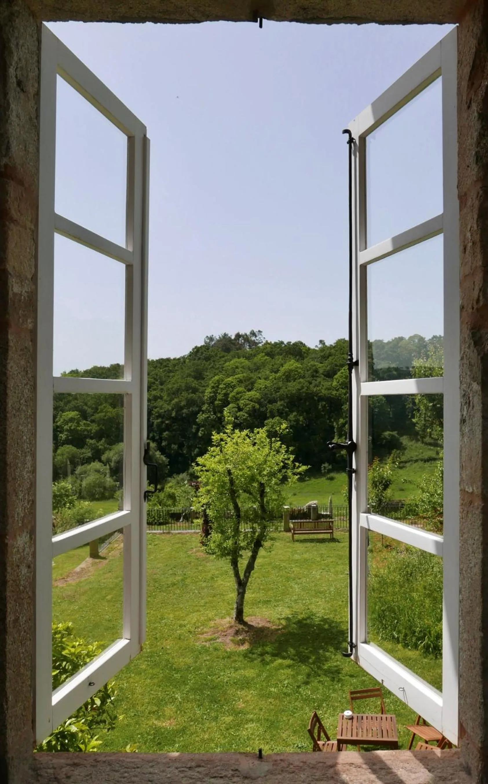 Garden view in Hotel Pazo de Bieite