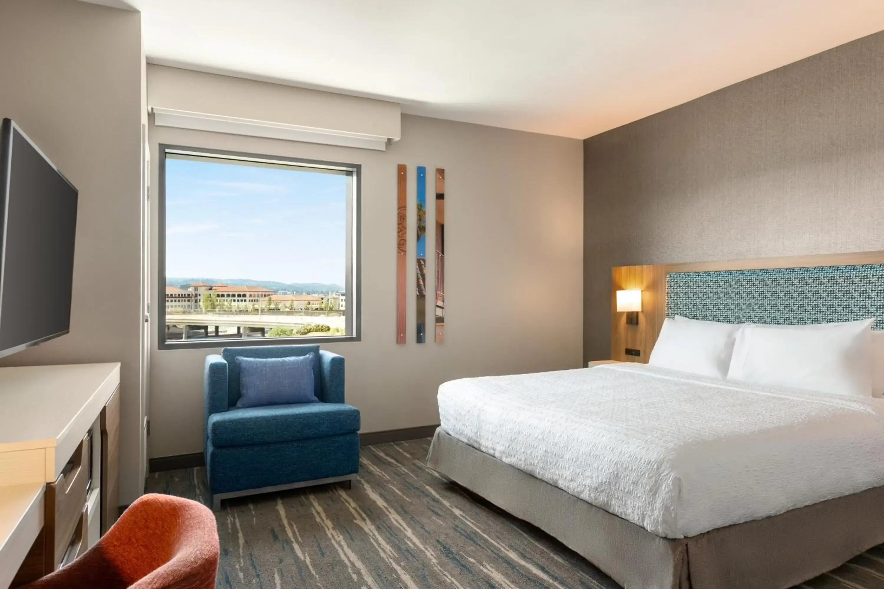 King Room with Roll-In Shower - Mobility and Hearing Access in Hampton Inn & Suites San Mateo-San Francisco Airport King Room with Roll-In Shower - Mobility and Hearing Access in Hampton Inn & Suites San Mateo-San Francisco Airport