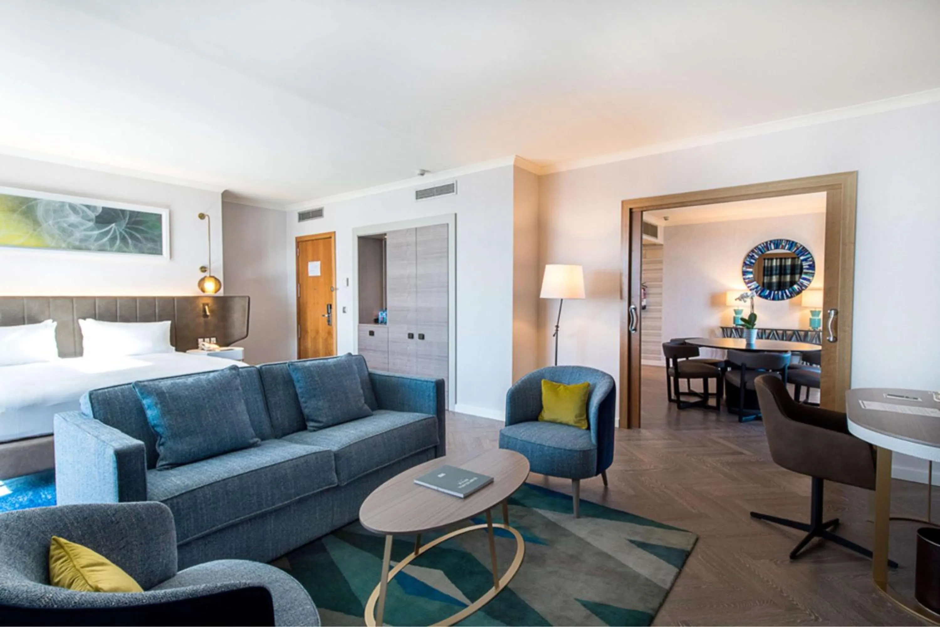 Living room, Bed in Hilton Diagonal Mar Barcelona