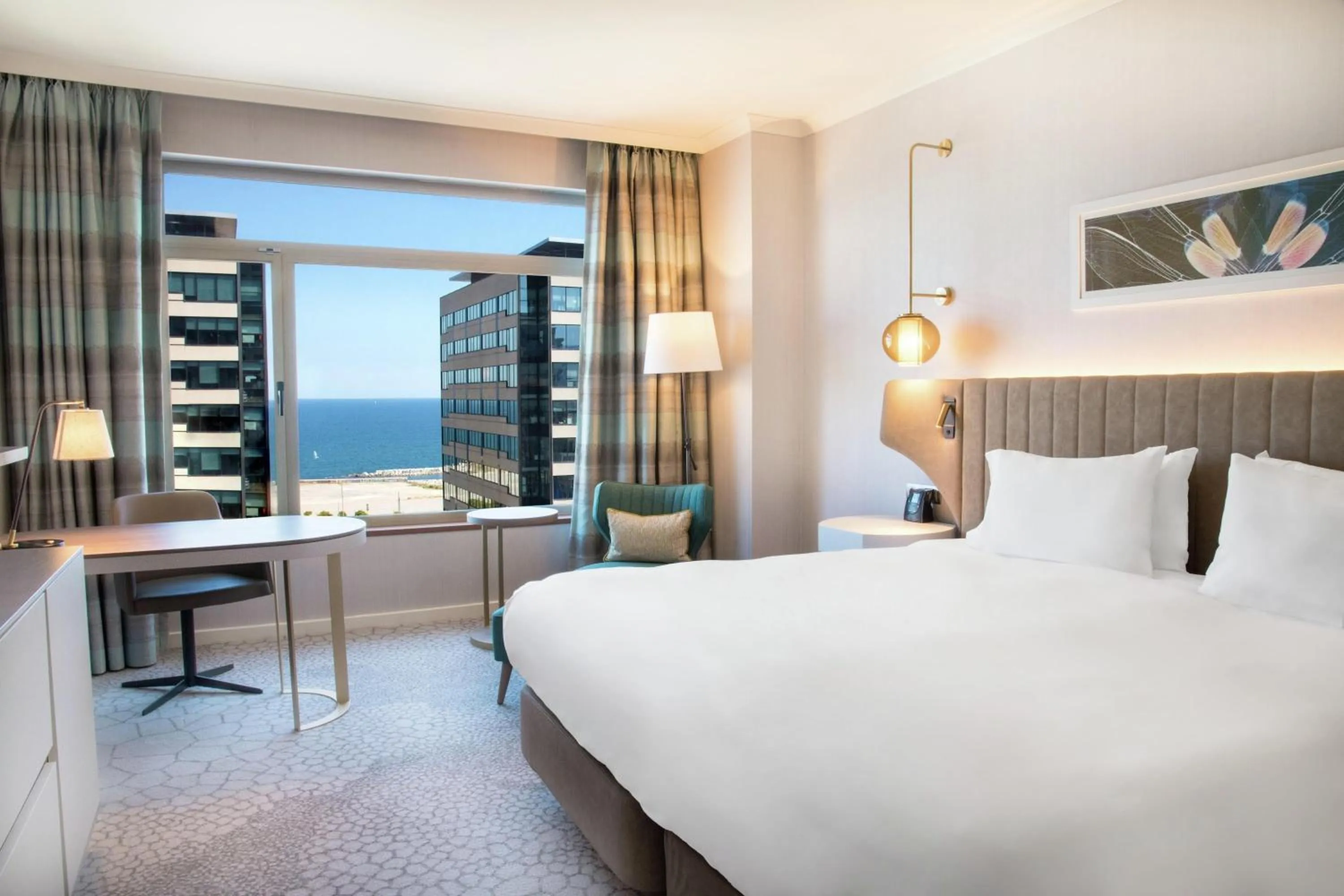 Bed in Hilton Diagonal Mar Barcelona