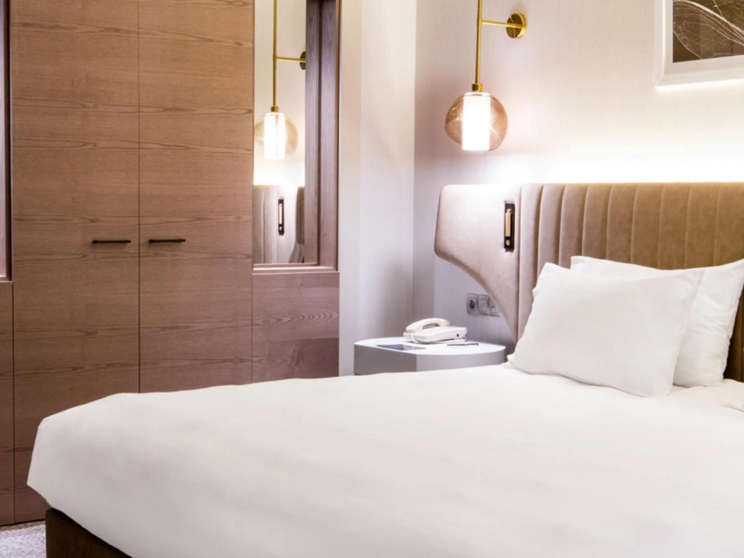 Bed in Hilton Diagonal Mar Barcelona