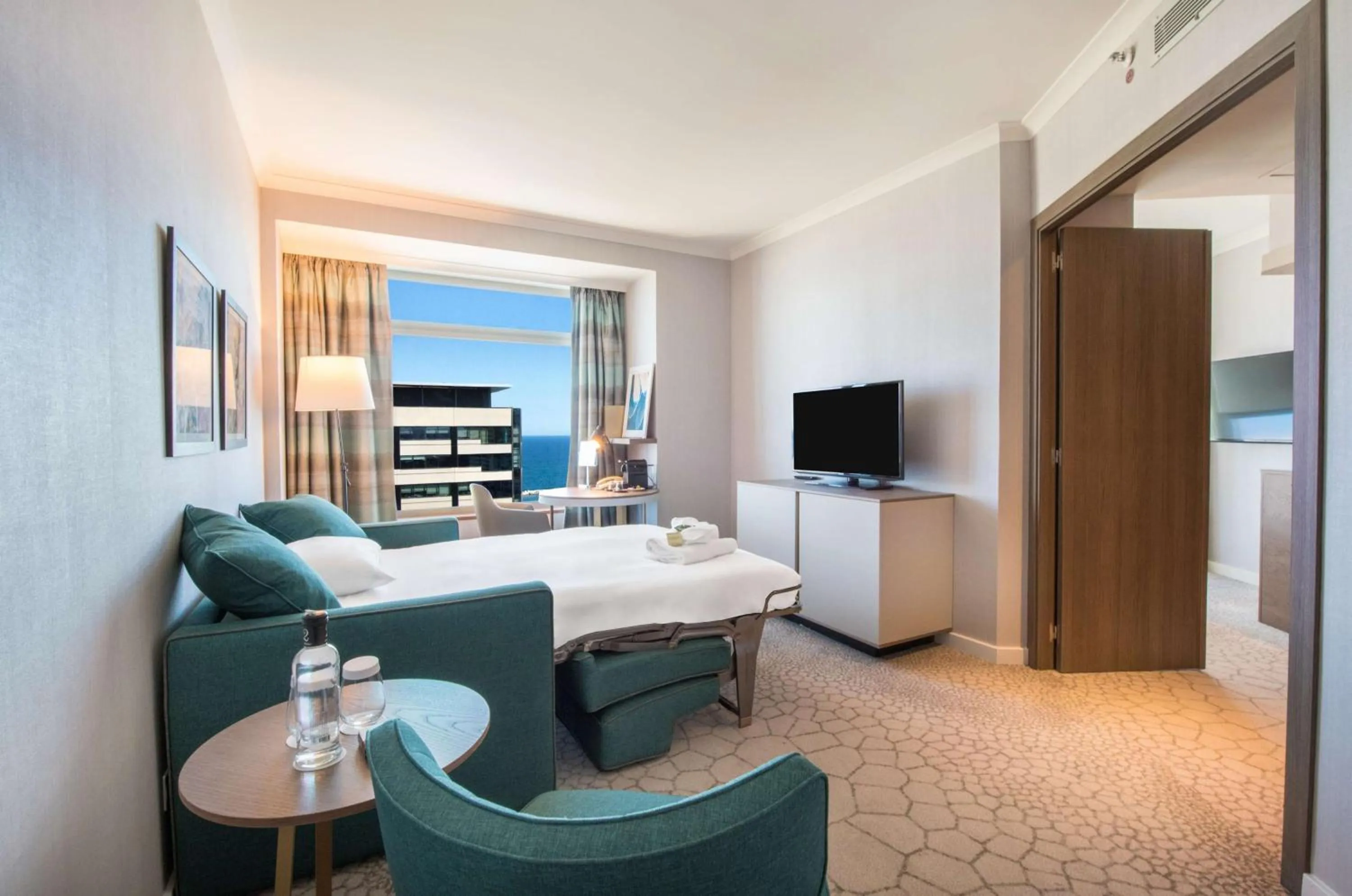 Bed in Hilton Diagonal Mar Barcelona