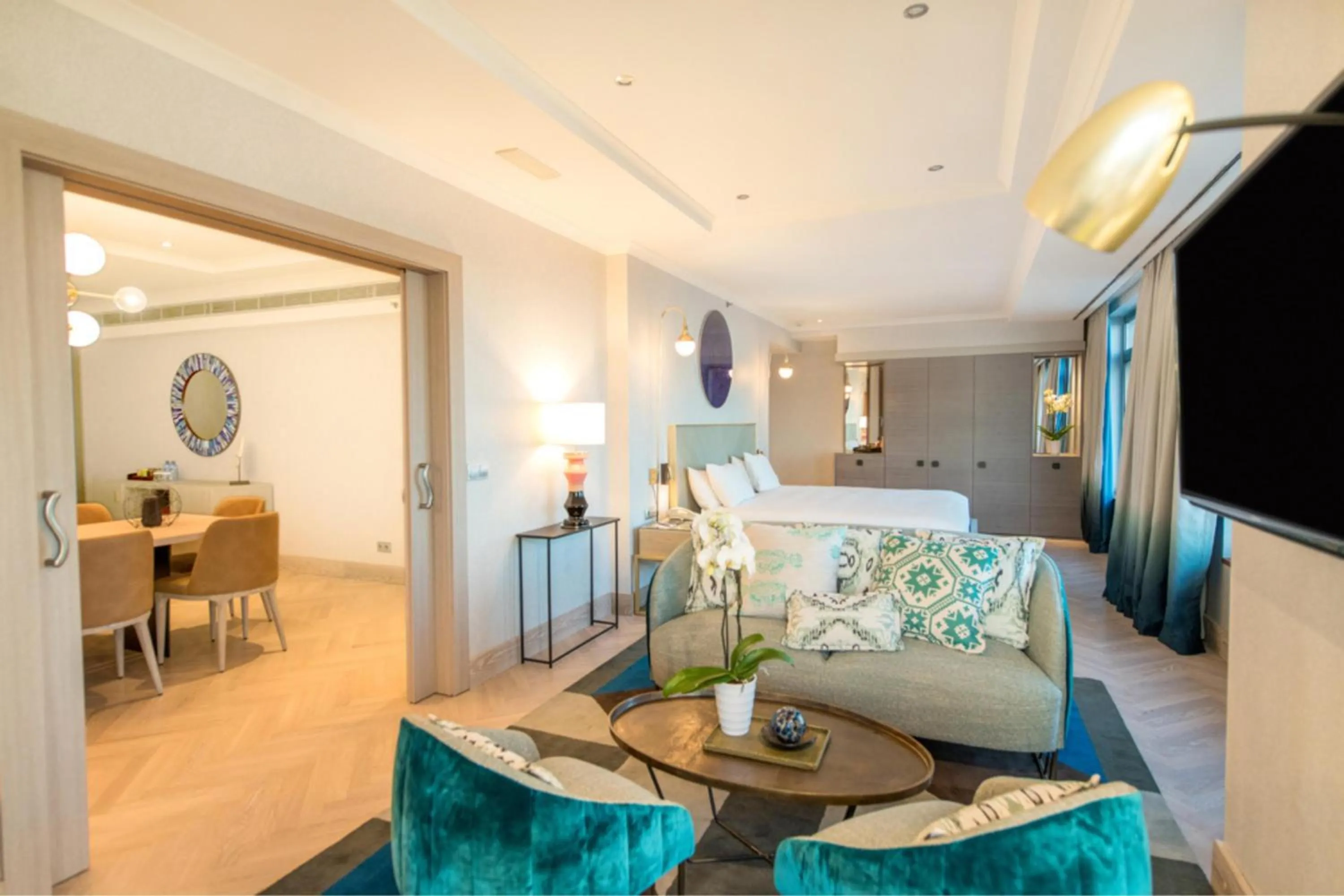 Bed in Hilton Diagonal Mar Barcelona