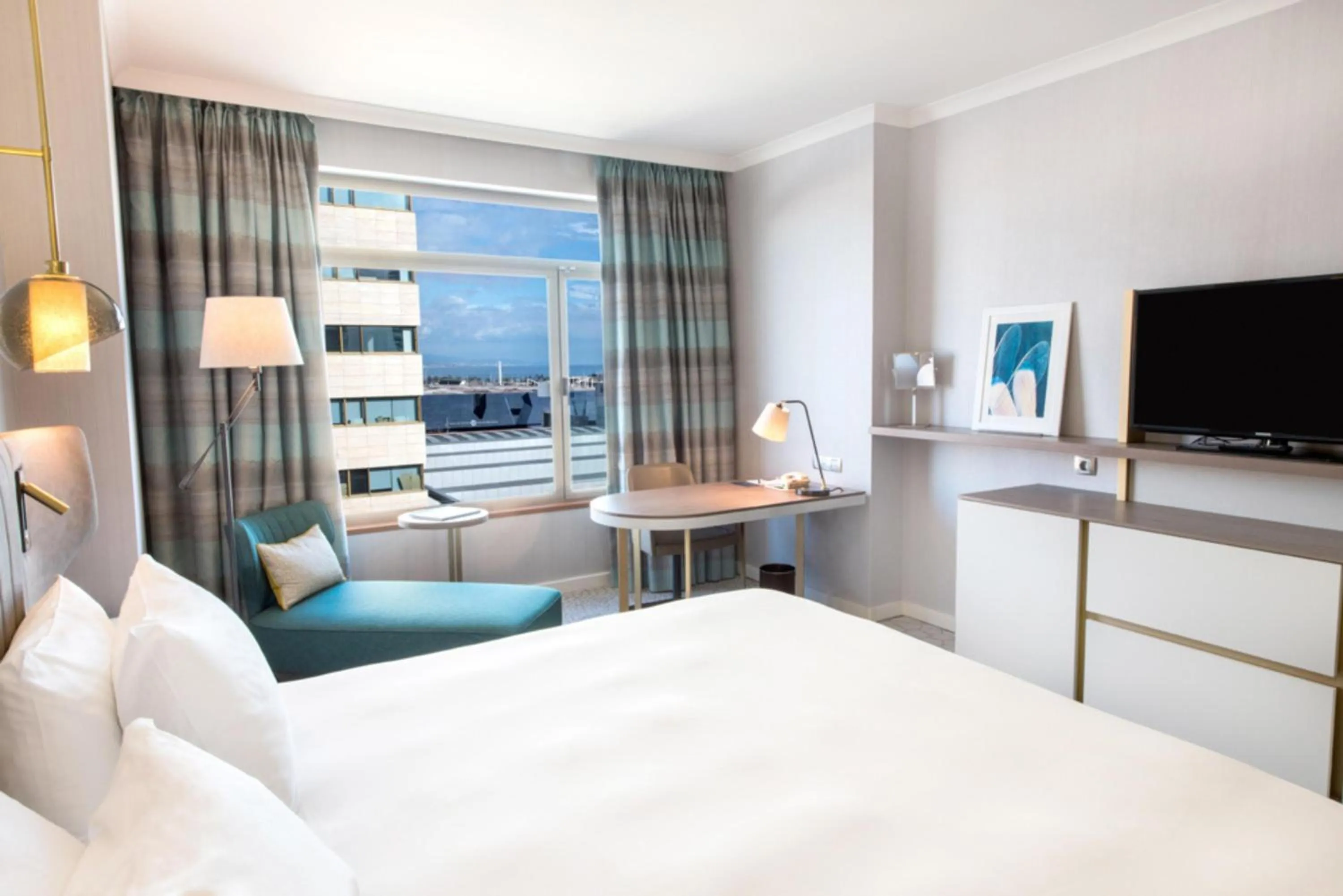 Bed in Hilton Diagonal Mar Barcelona