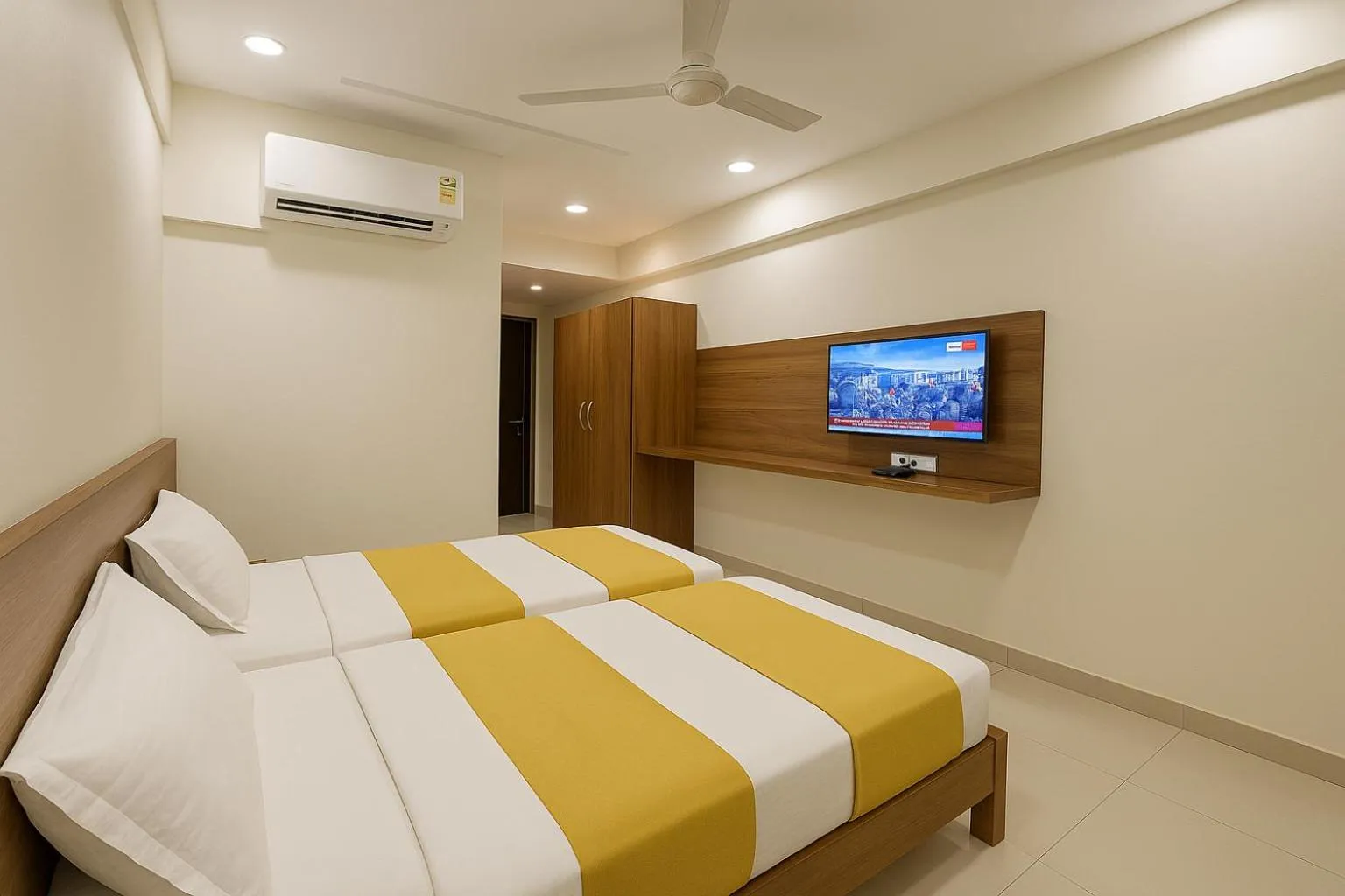 Bedroom, Bed in Stay Guru Hari Om Residency