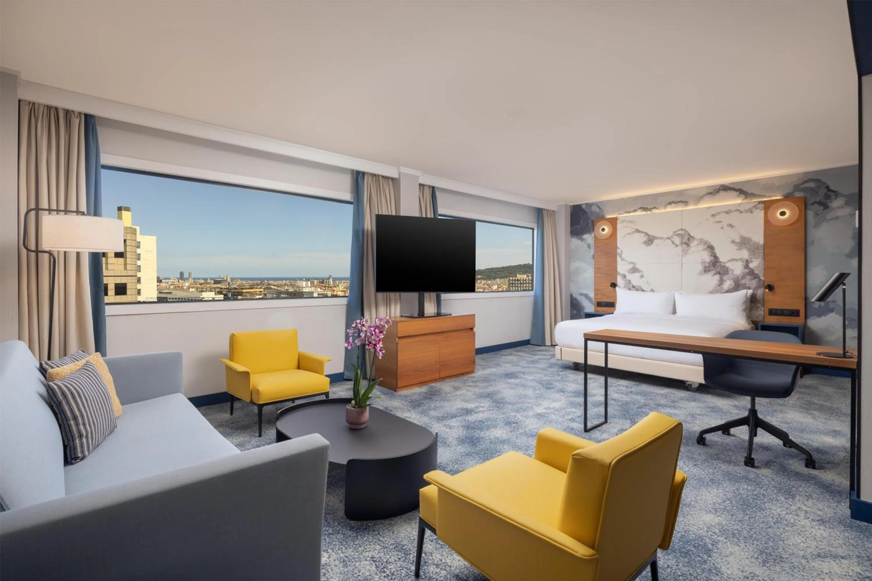 Living room in Hilton Barcelona