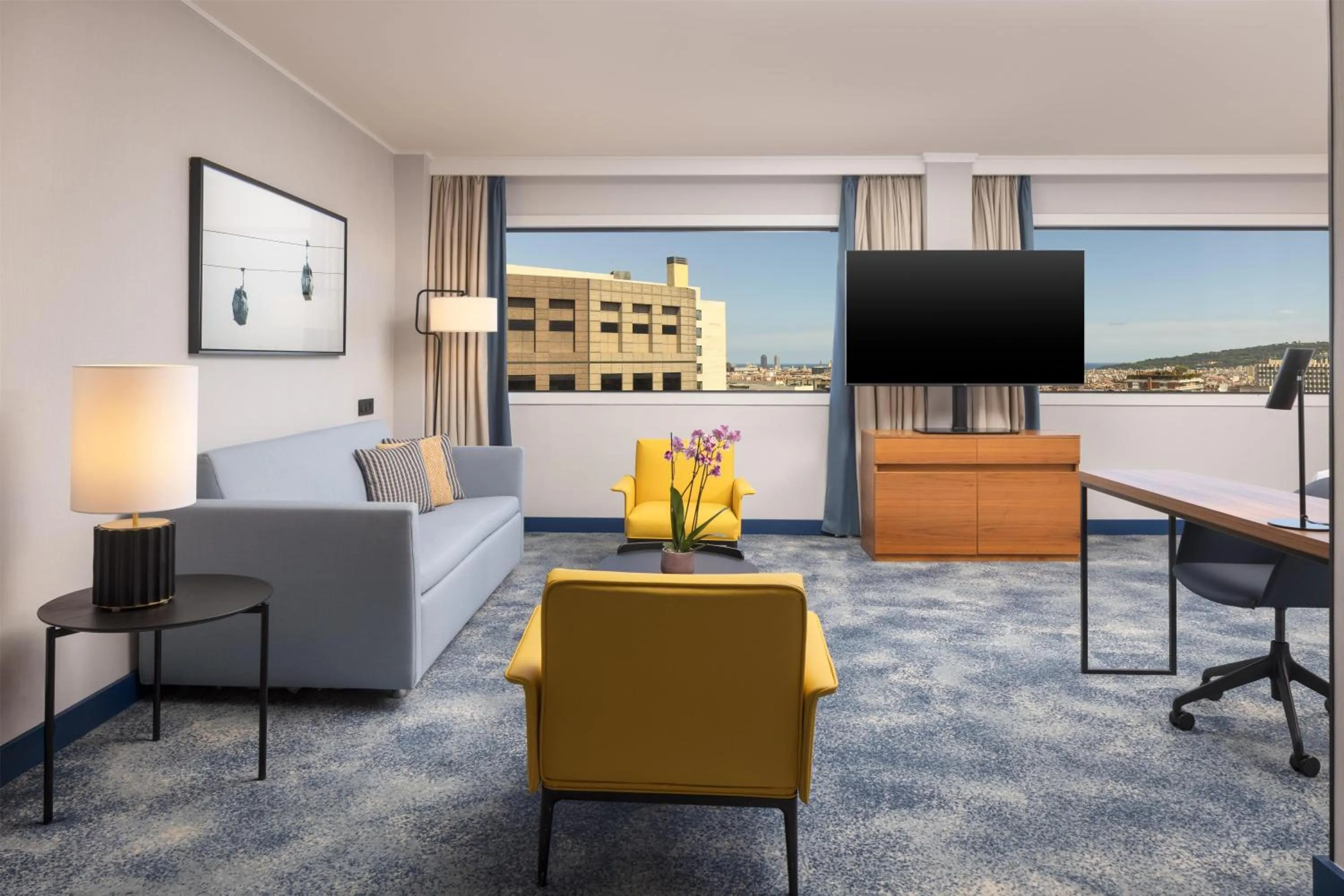 Living room in Hilton Barcelona