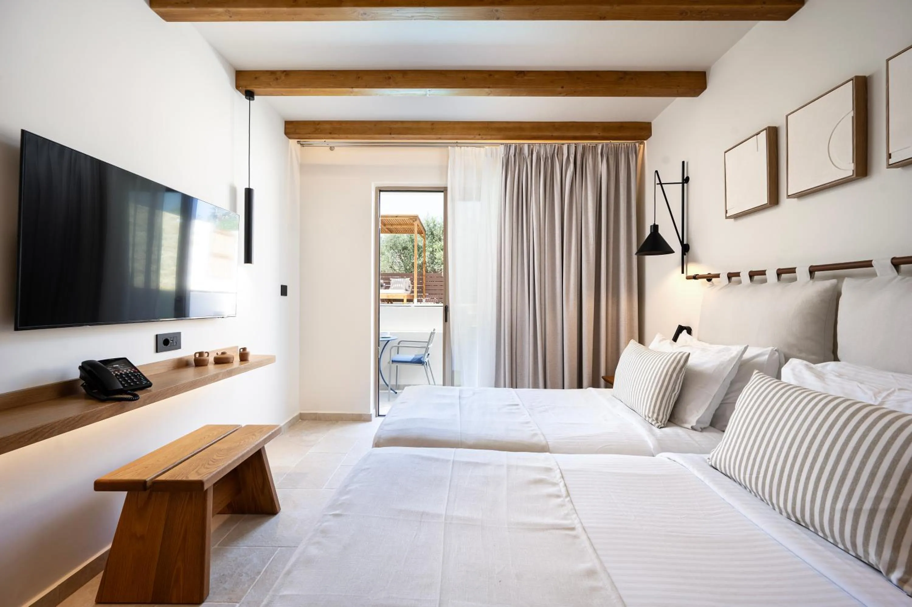 Bedroom, Bed in Aegean Houses