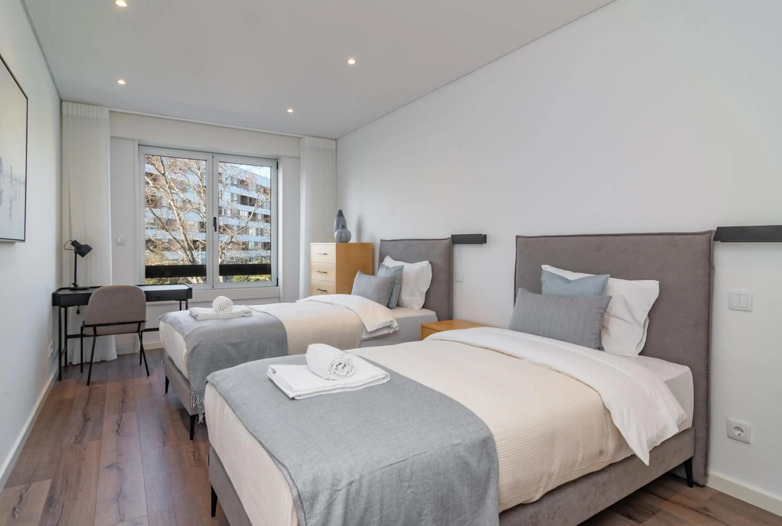 Bed in Coastal Charm by LovelyStay