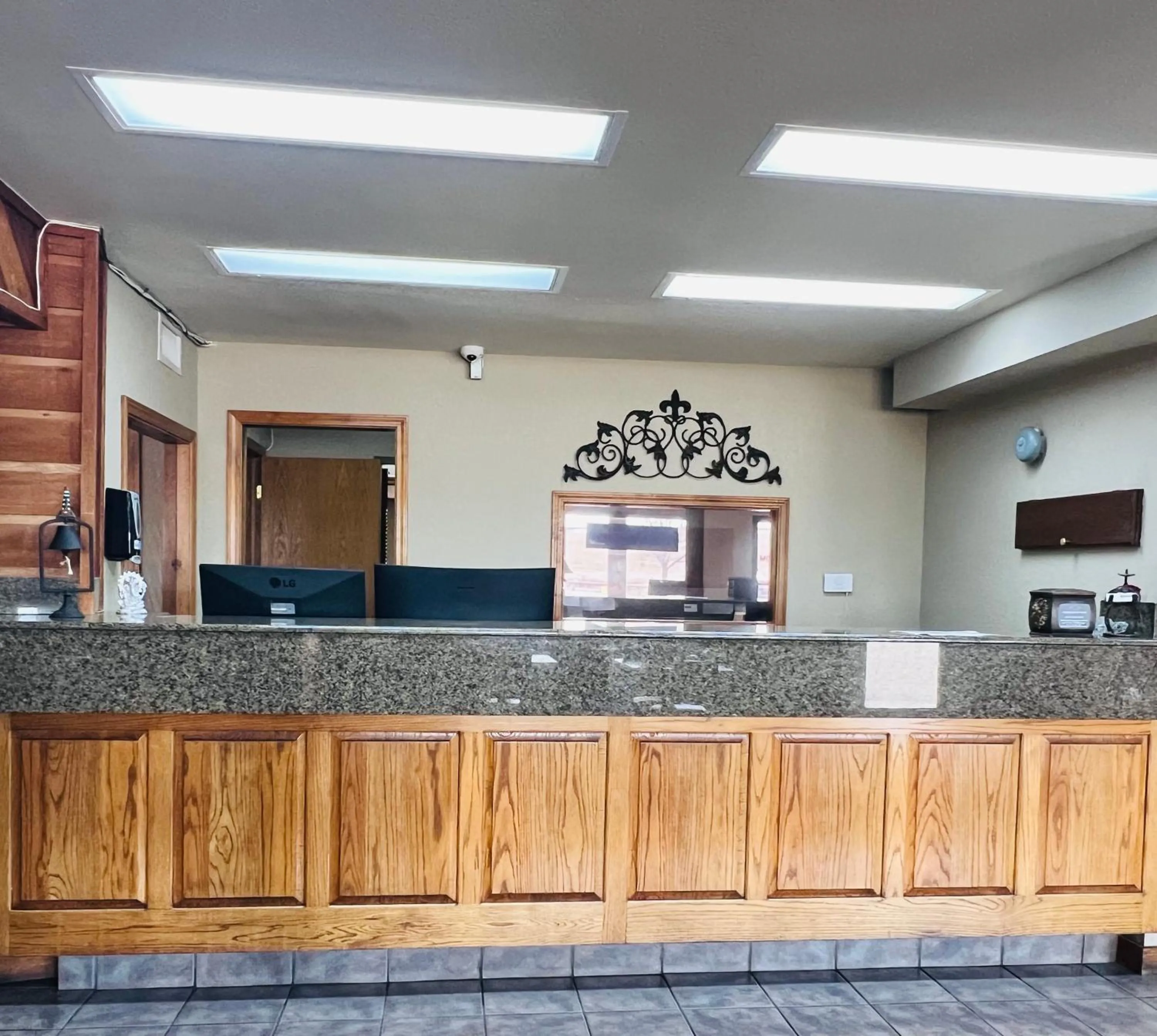 Lobby or reception in Cattle country lodge