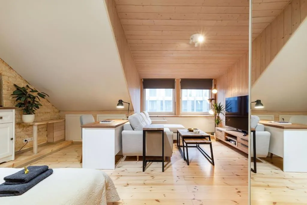 Bed in Luxury apartment in Gedimino av.