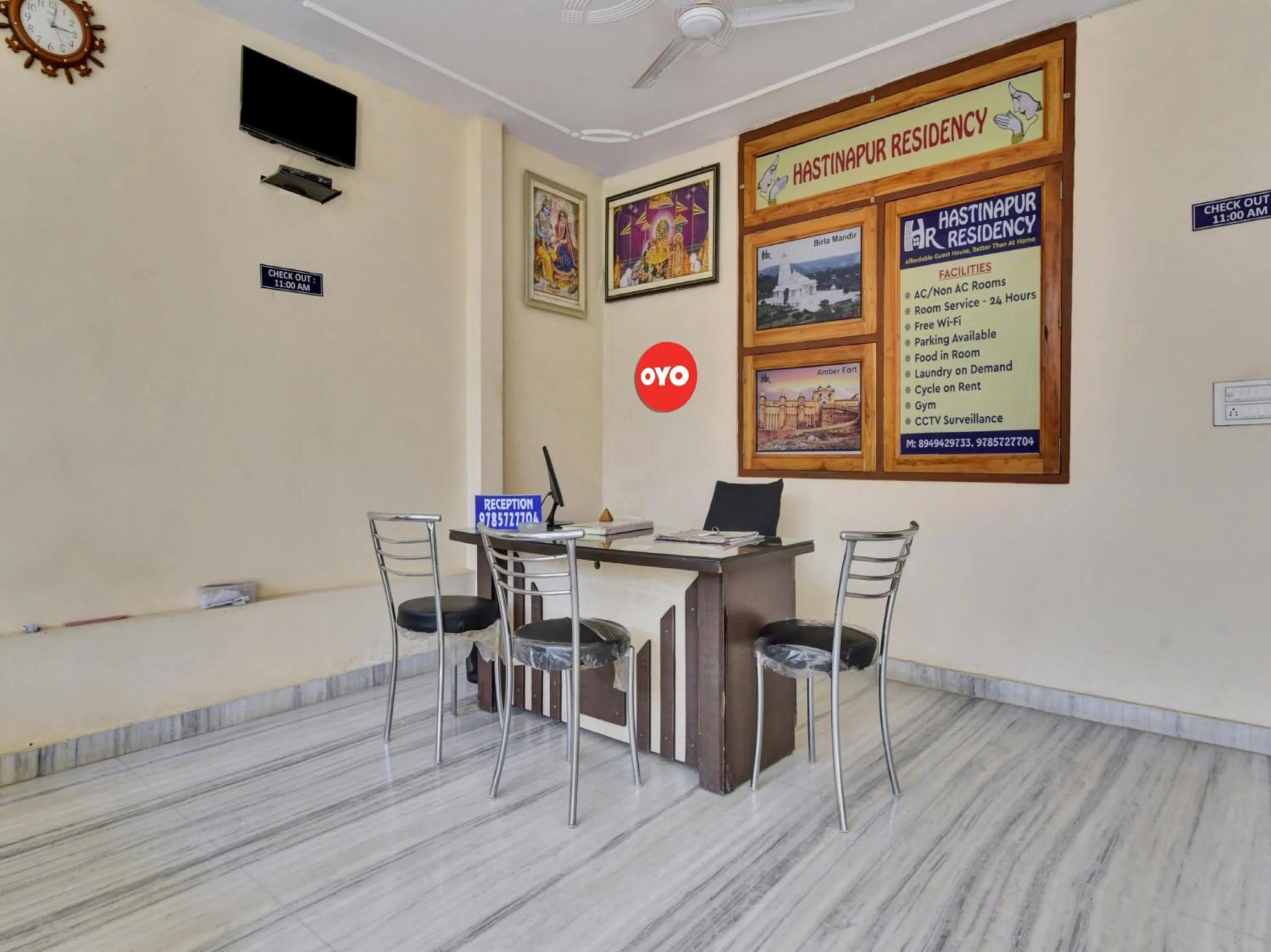 Lobby or reception in Hotel O Hastinapur Residency