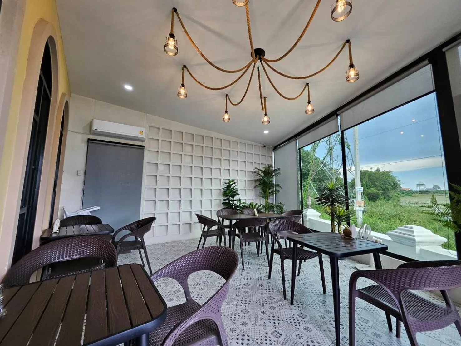 Seating area in CottagePine Rayong Resort&Cafe