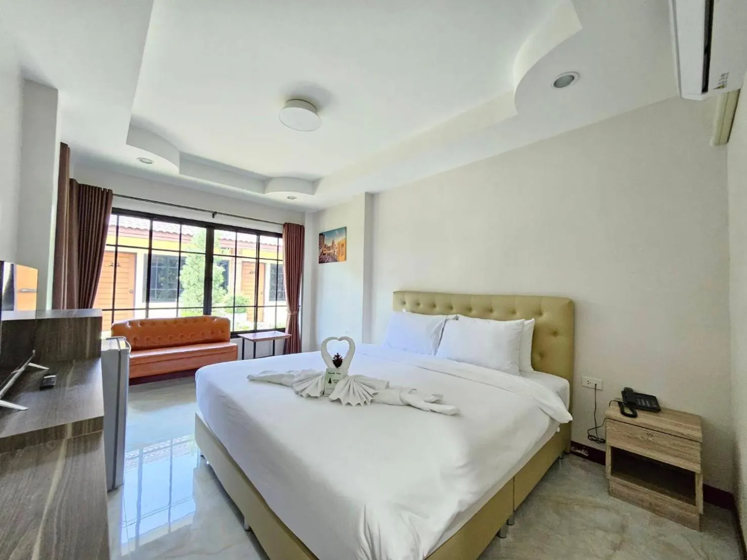 Photo of the whole room, Bed in CottagePine Rayong Resort&Cafe