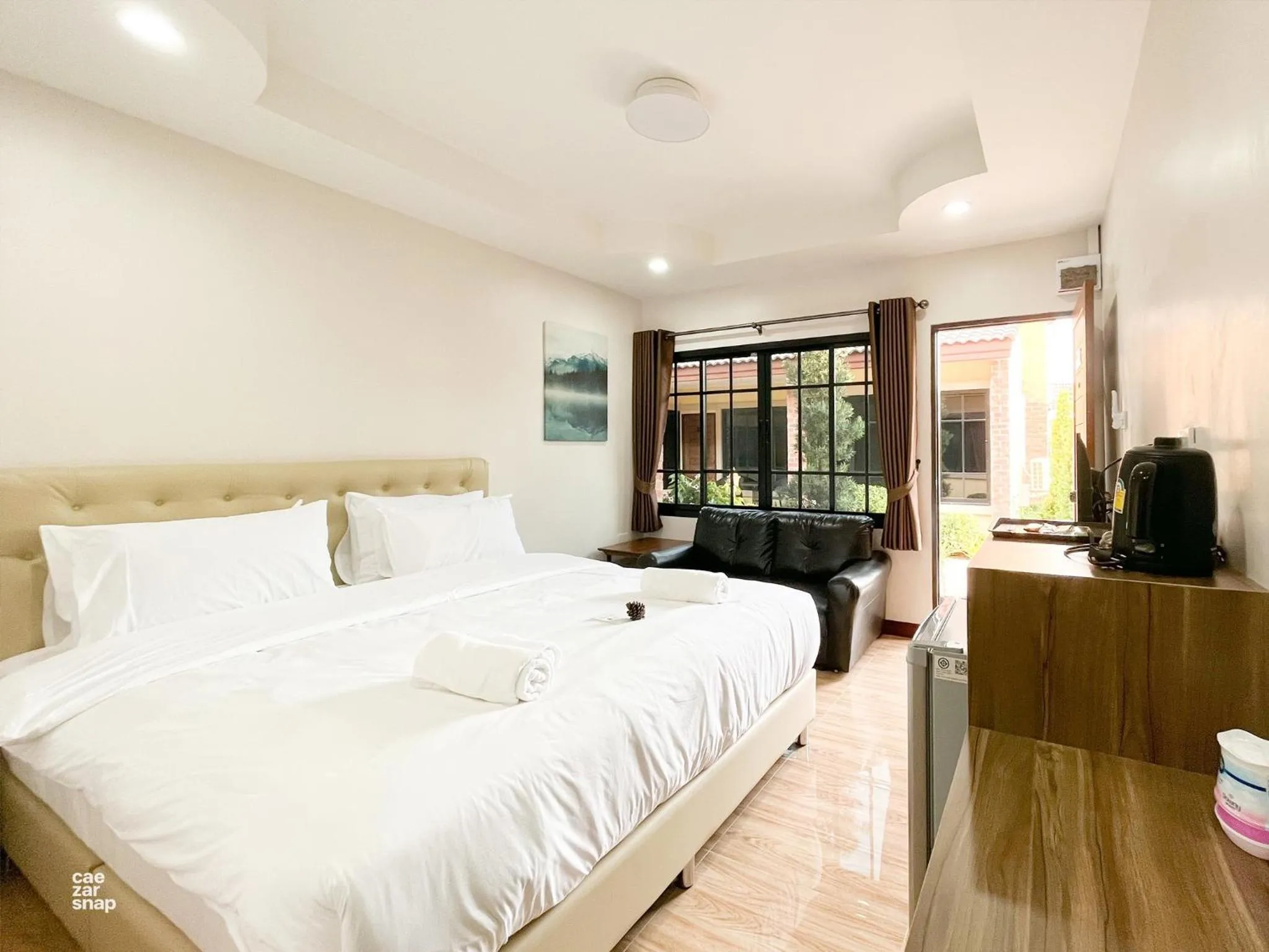 Photo of the whole room, Bed in CottagePine Rayong Resort&Cafe