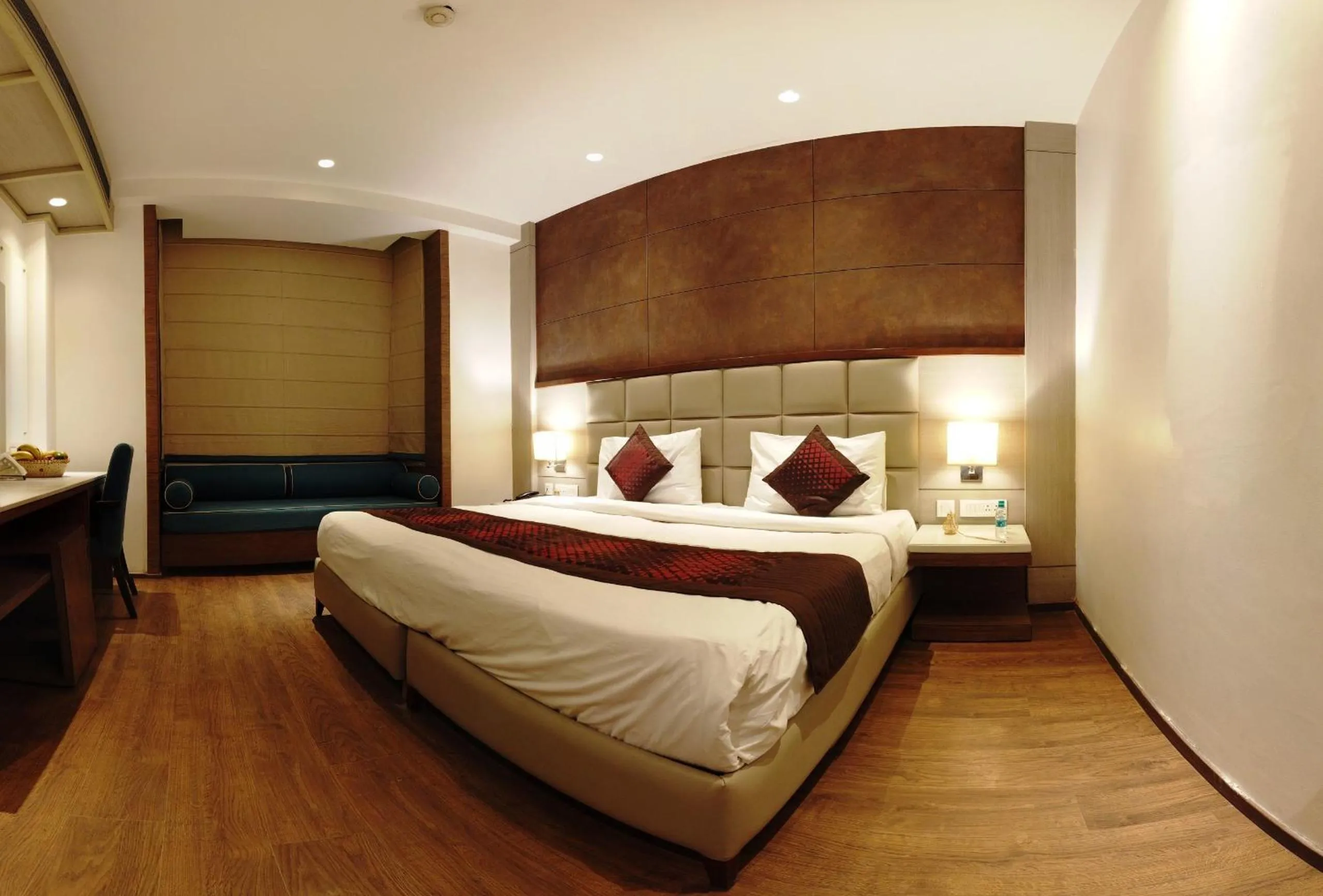 Bed in Lemonwood Suites by F9 Hotels - Trivoli Garden Chhatarpur