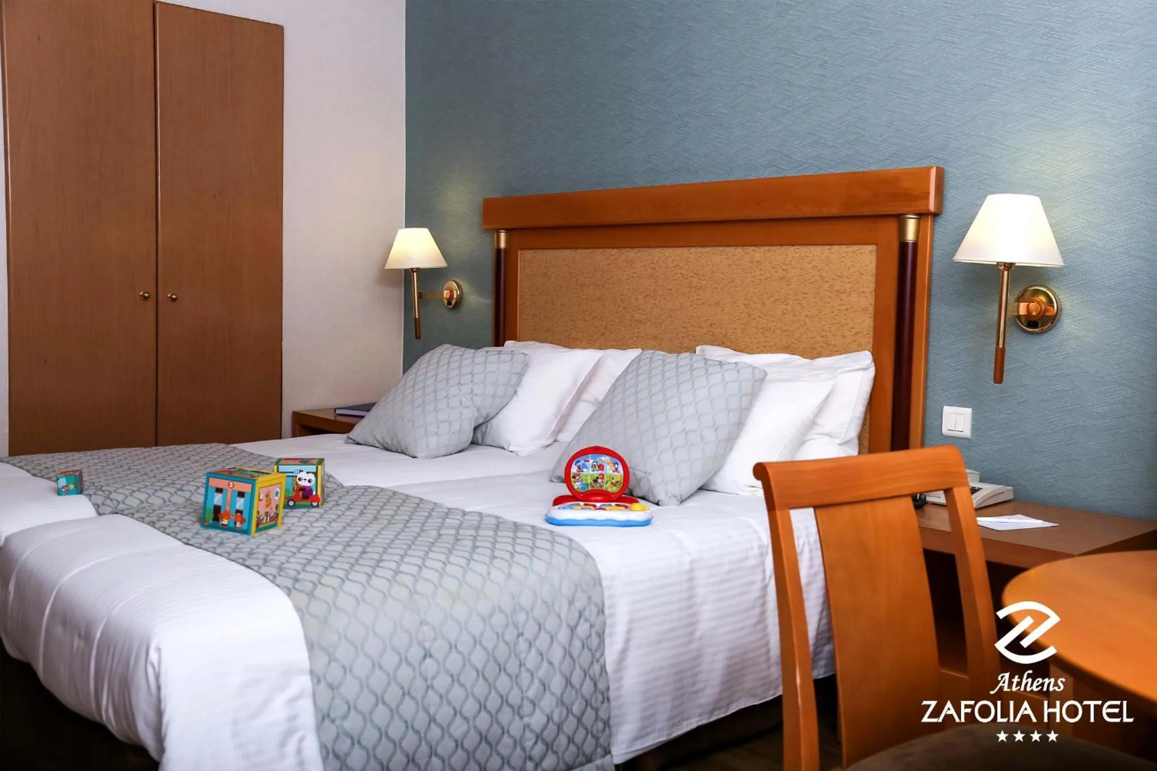 Bed in Athens Zafolia Hotel