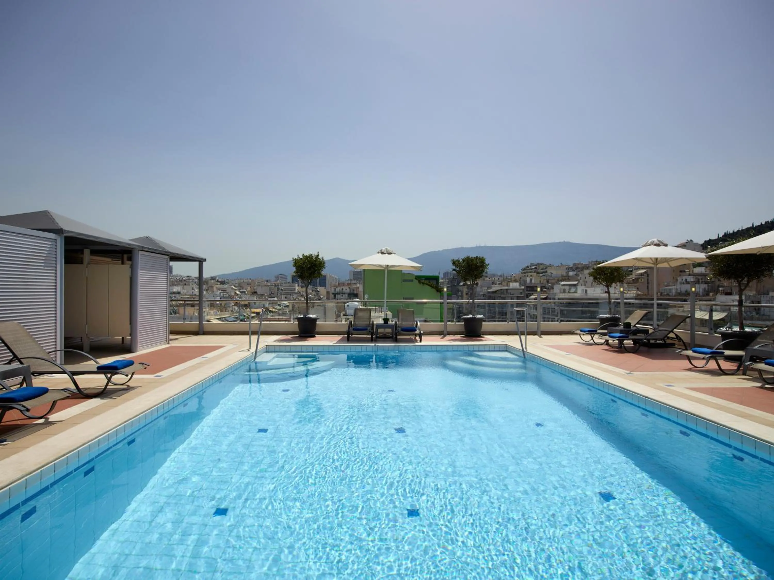 Pool view in Athens Zafolia Hotel