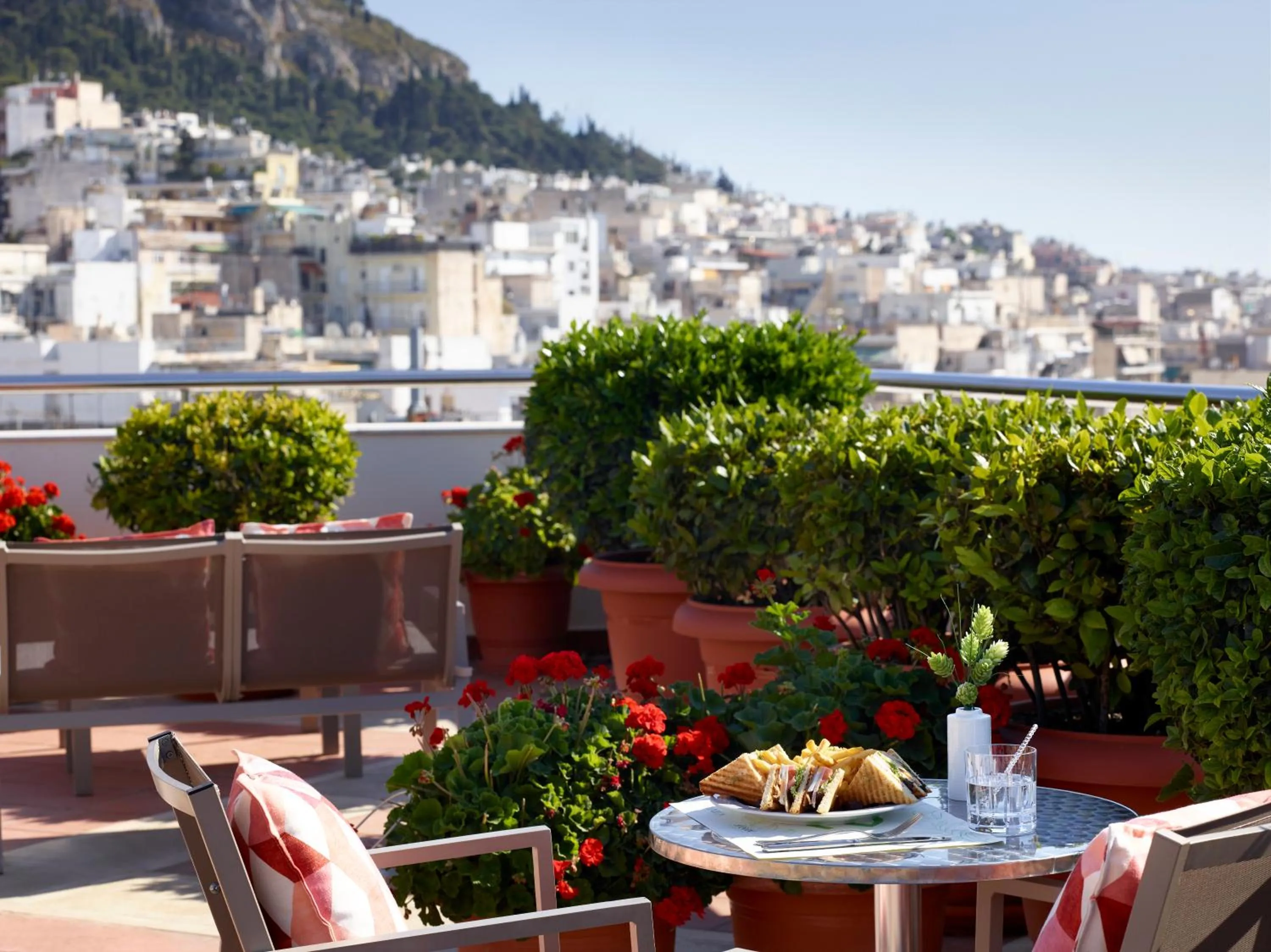Patio in Athens Zafolia Hotel