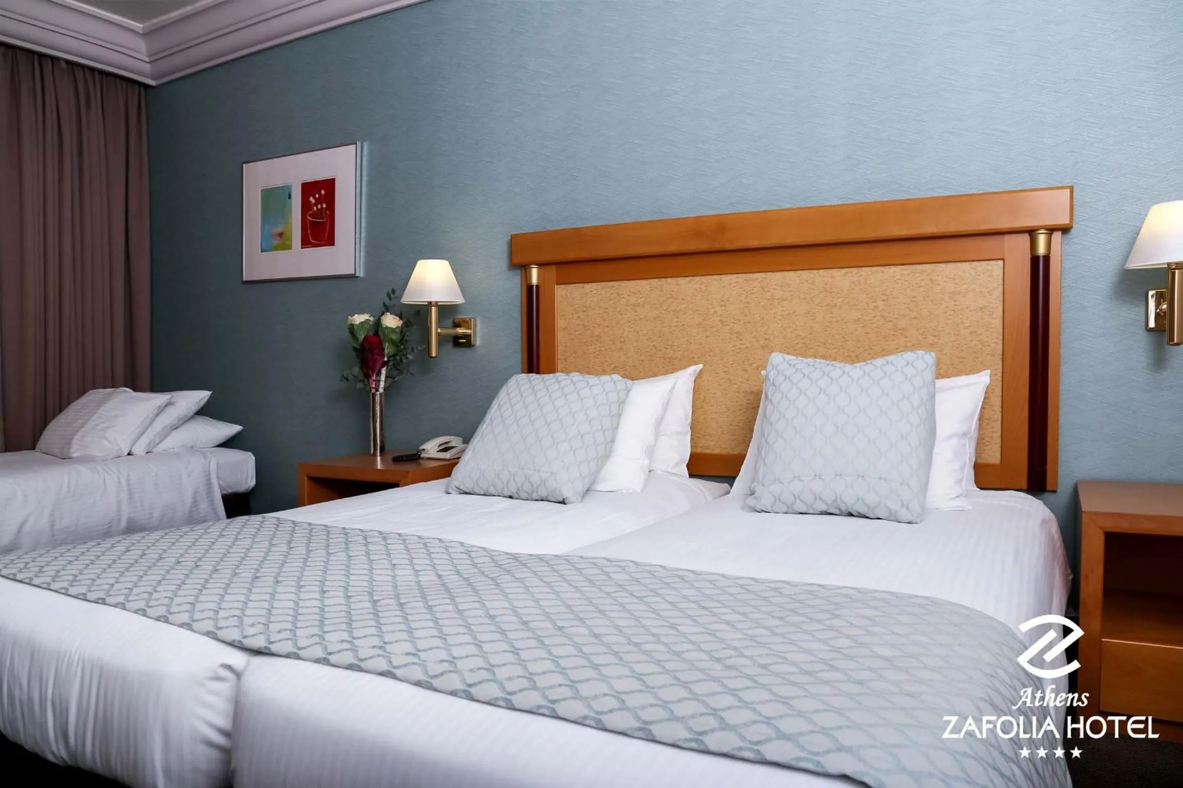 Bed in Athens Zafolia Hotel