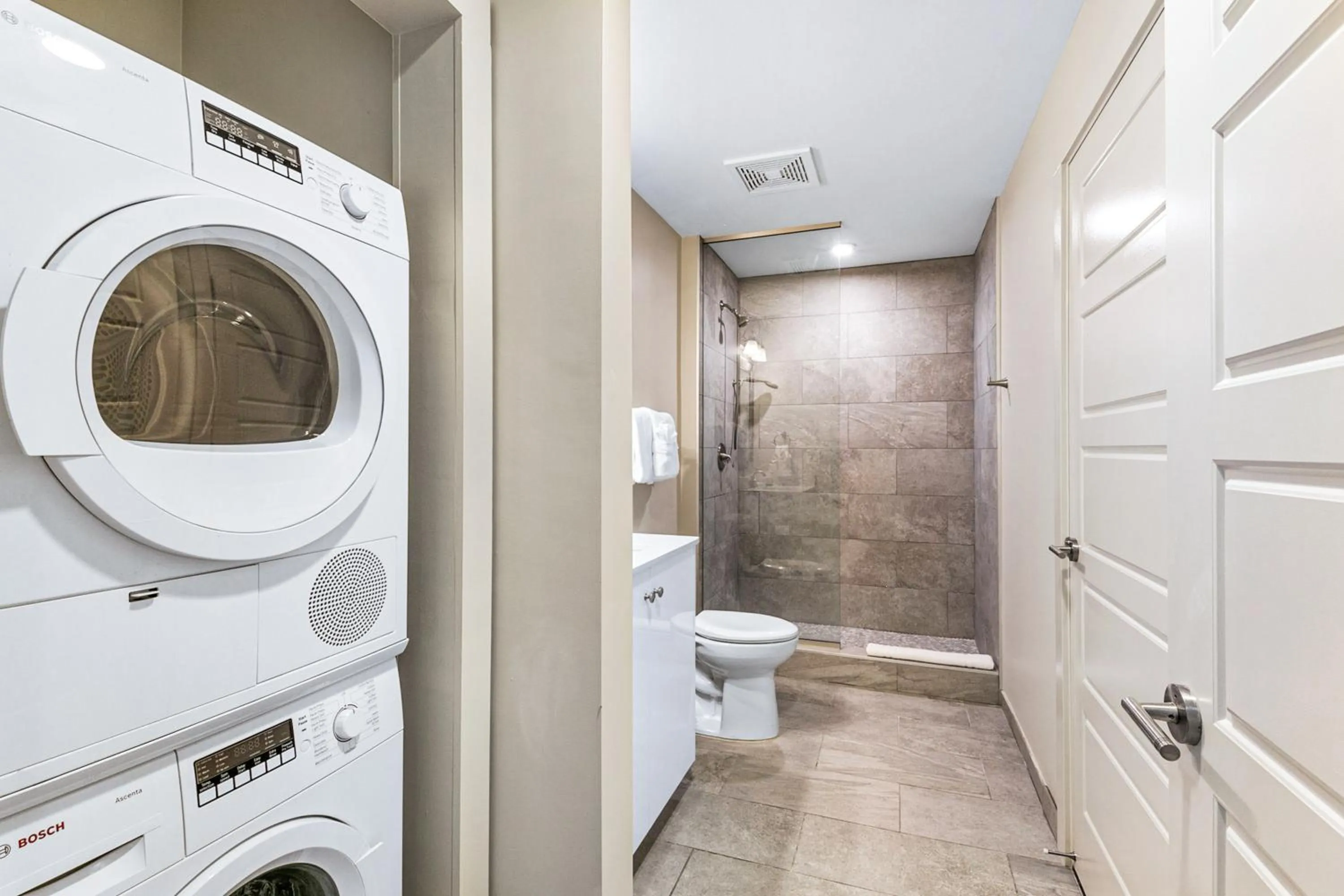 Shower in Spacious 4BR Luxury Condo Steps to French Quarter